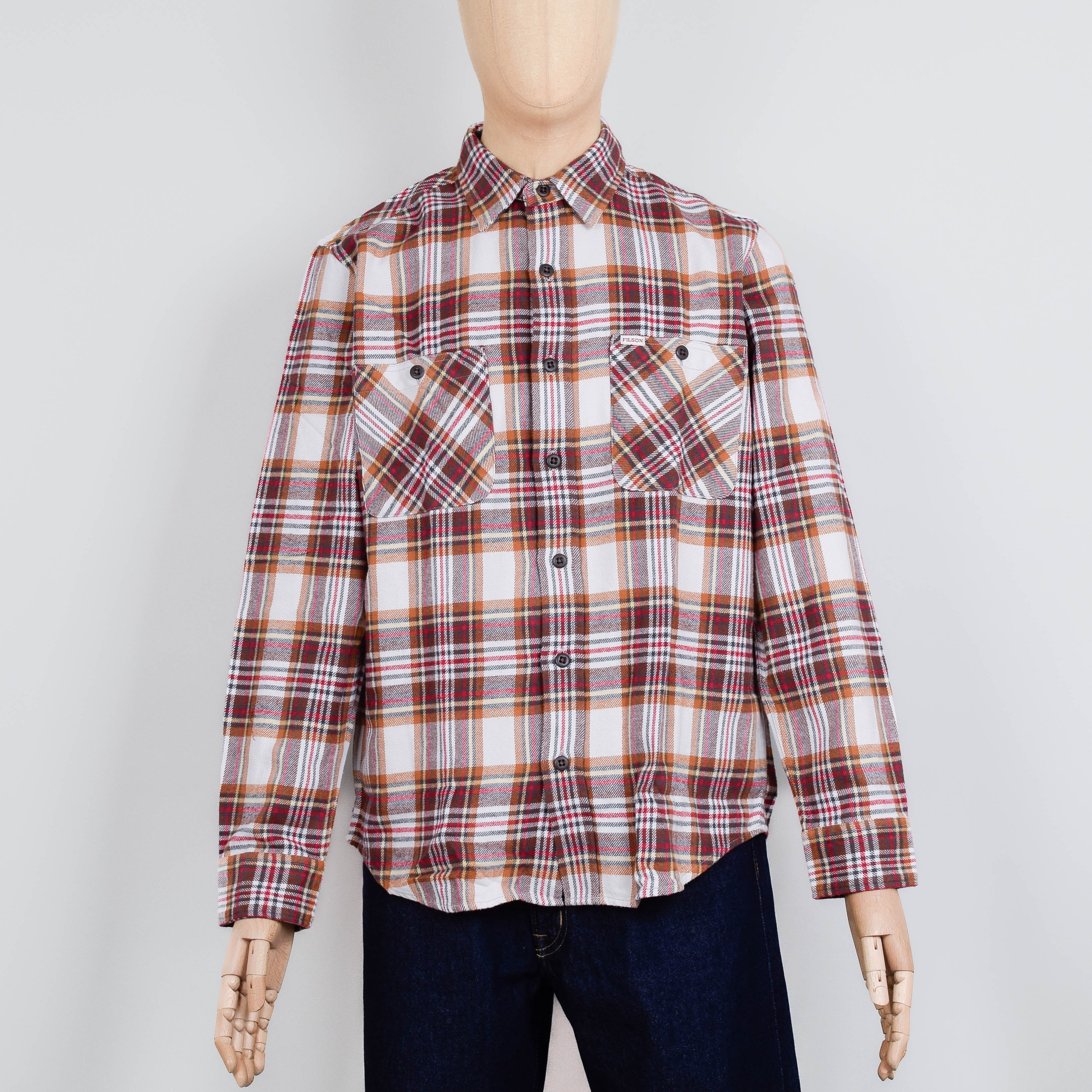 Filson The Rangeland Flannel Shirt - Red / Brown