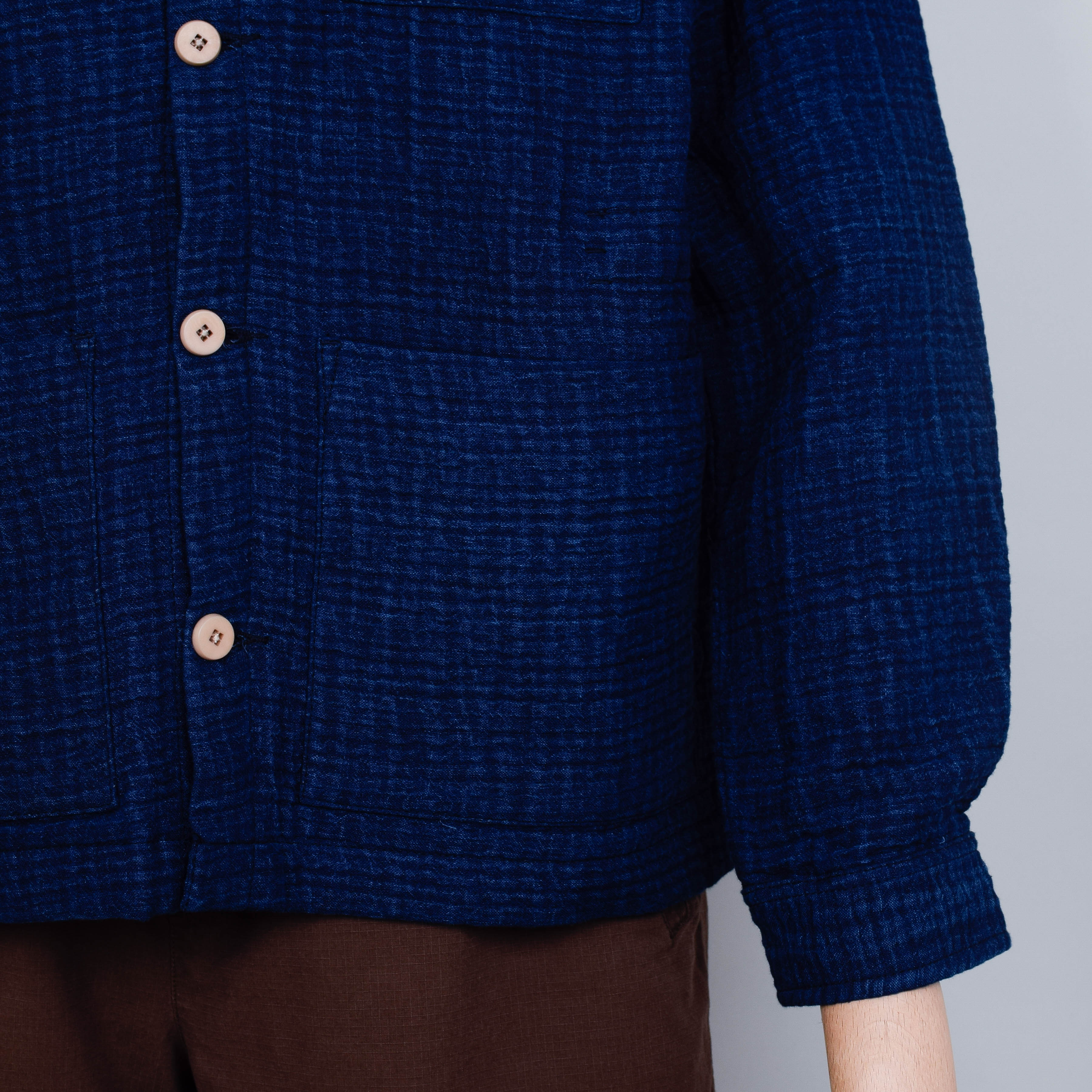 Folk Assembly Jacket - Indigo Waffle - Image 3