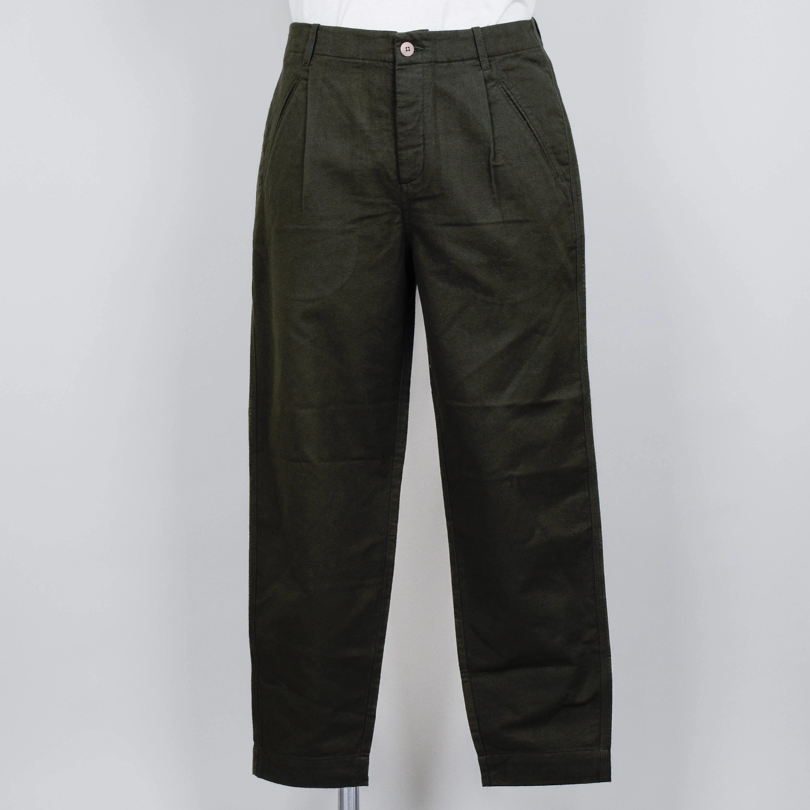 Folk Assembly Pant - Dark Olive Moleskin