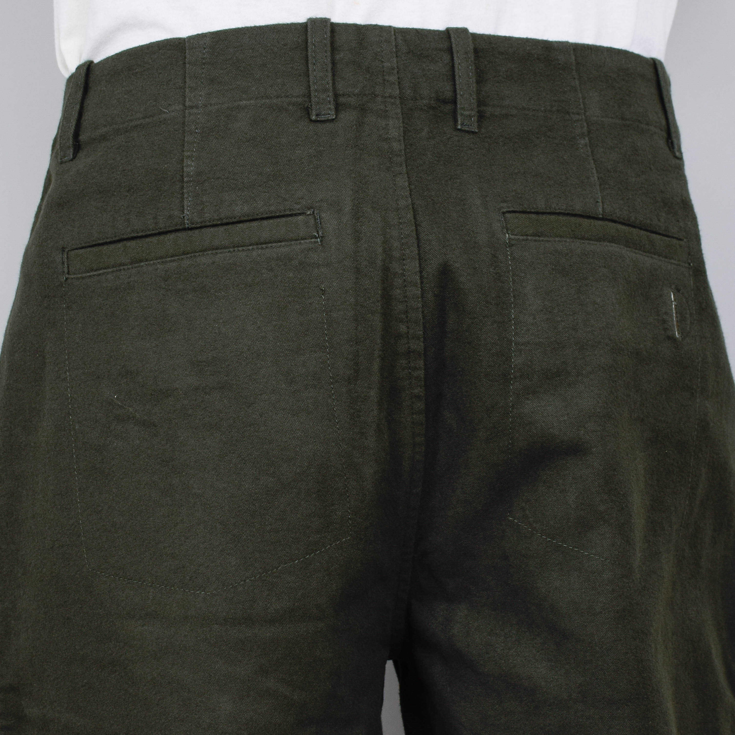 Folk Assembly Pant - Dark Olive Moleskin - Image 3