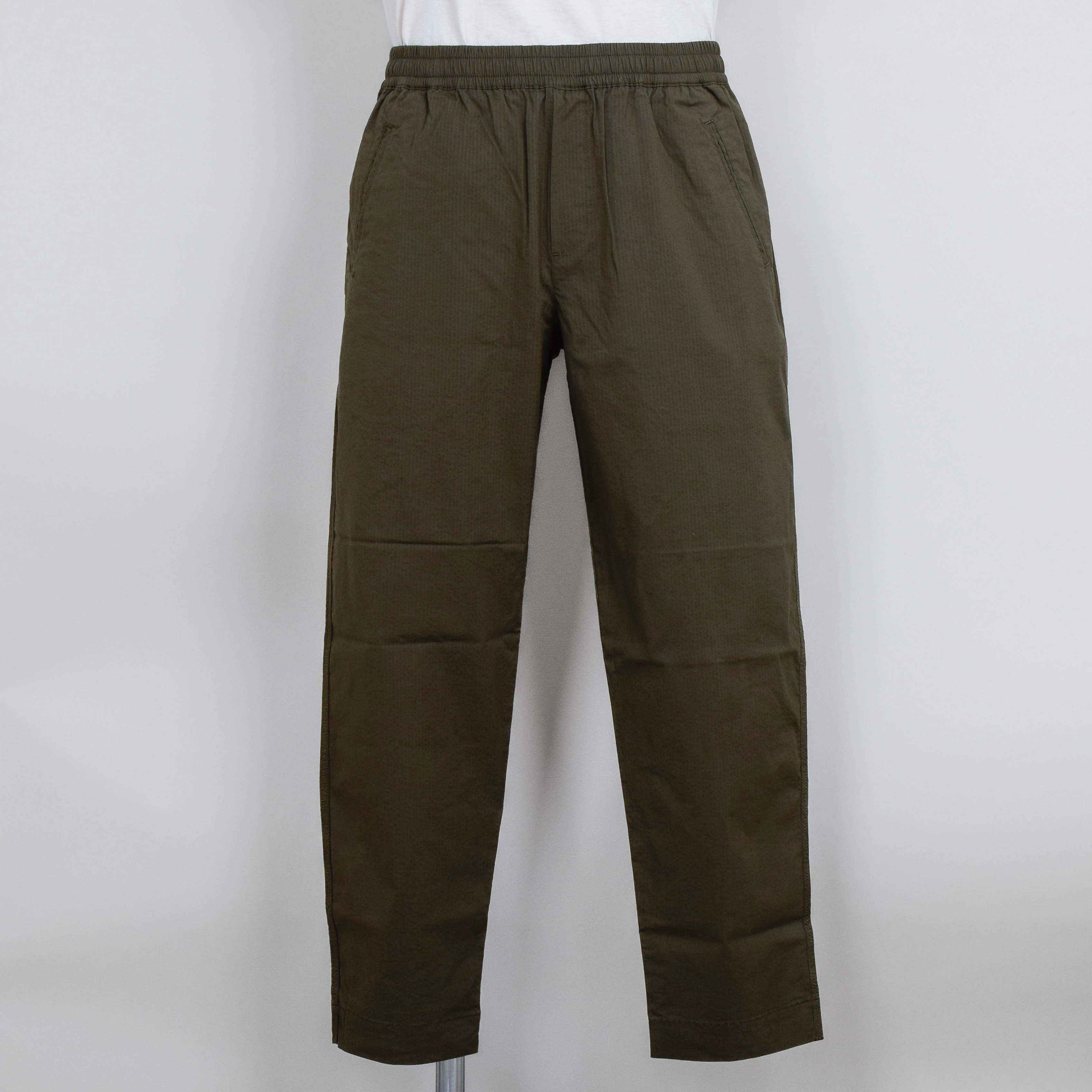 Folk Assembly Pant - Dark Olive Seersucker