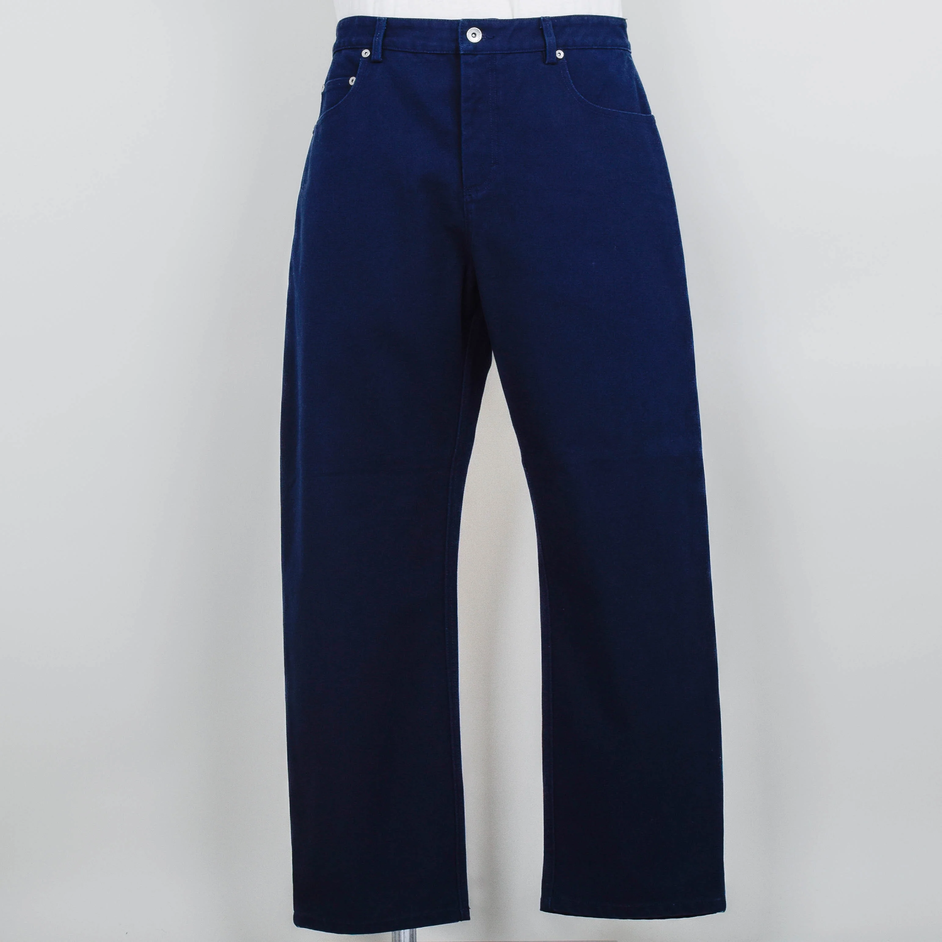 Folk Barrel Leg Pant - Mid Navy Canvas