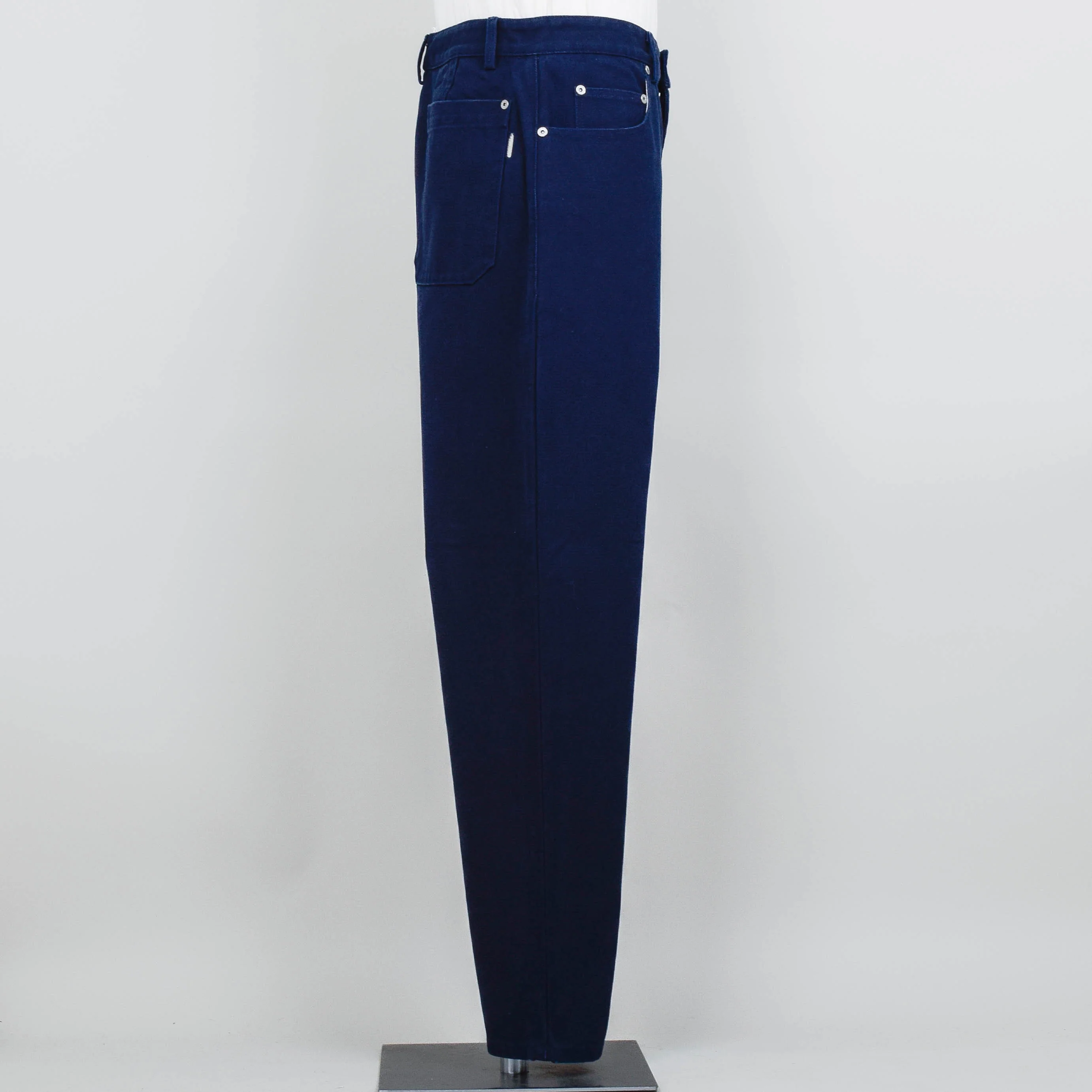 Folk Barrel Leg Pant - Mid Navy Canvas - Image 2