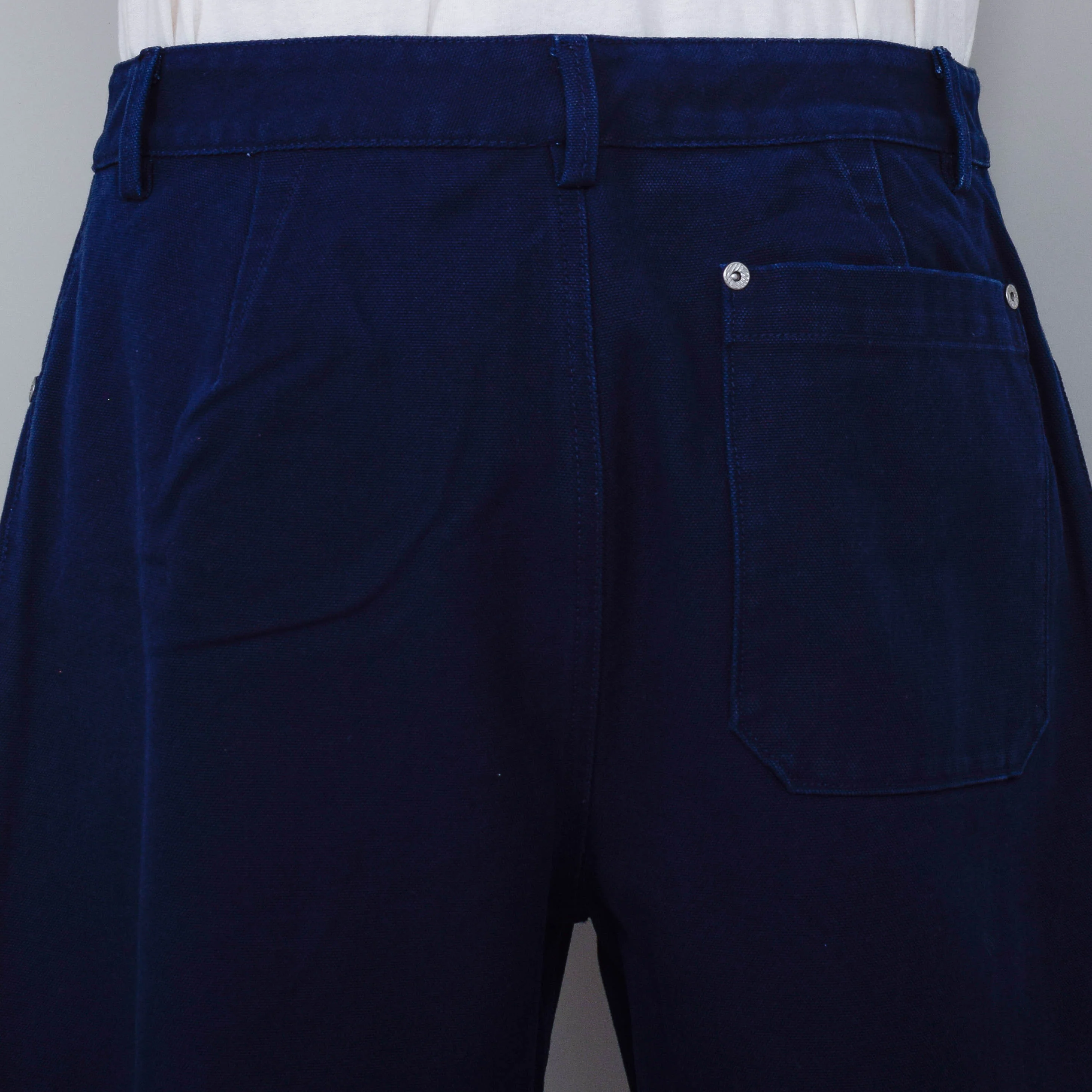 Folk Barrel Leg Pant - Mid Navy Canvas - Image 3