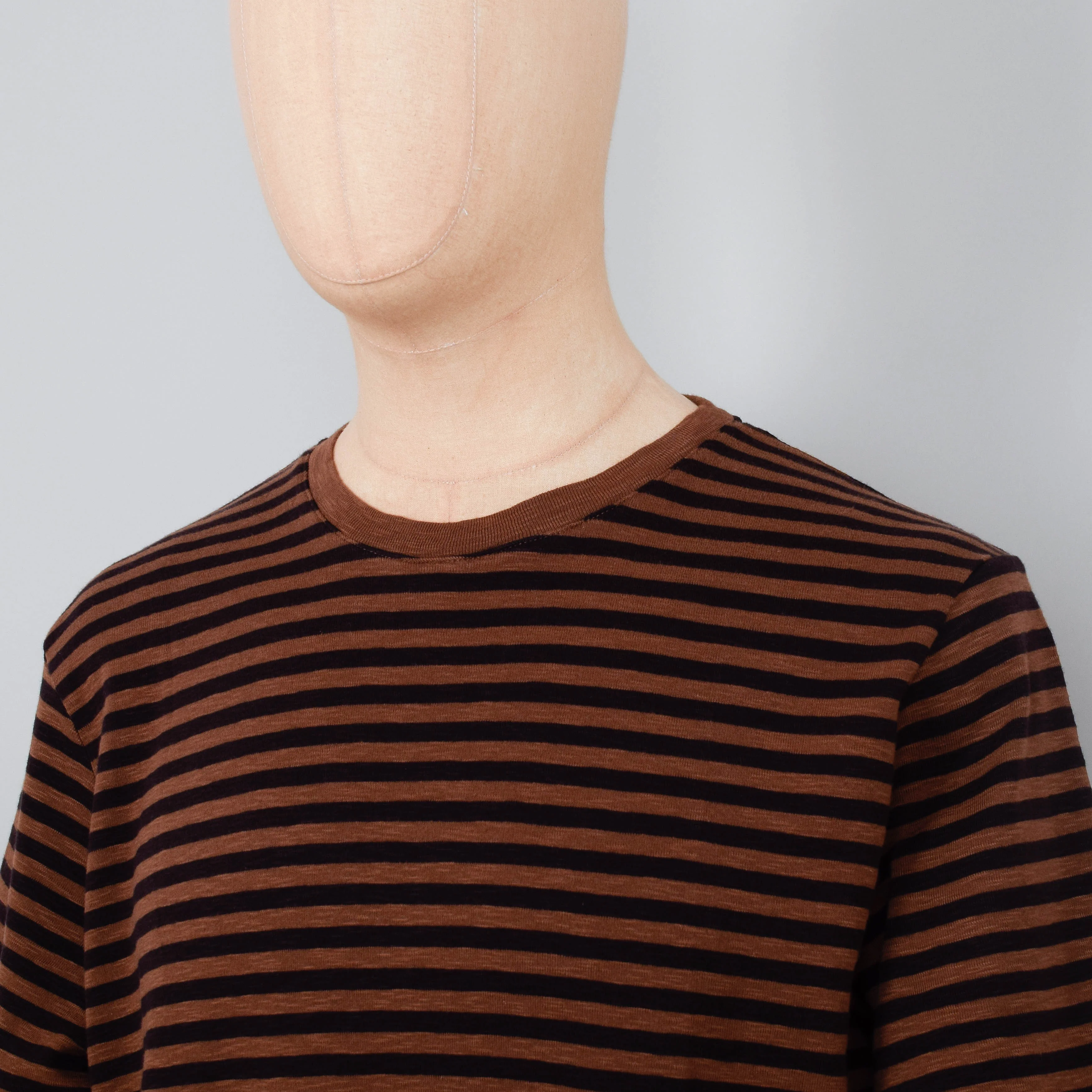 Folk Classic Stripe Tee - Brown/Fig - Image 2