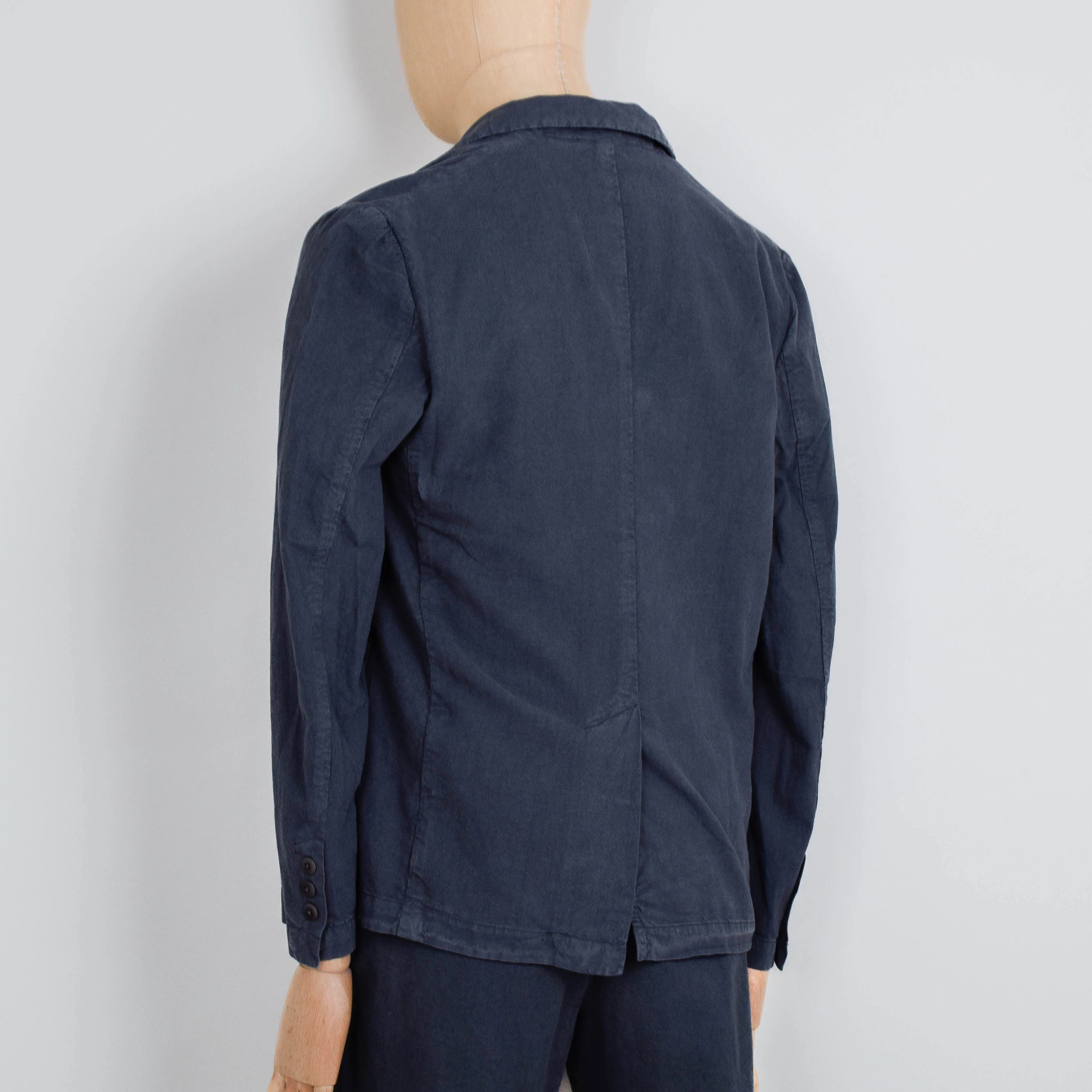 Folk Cotton Linen Blazer - Charcoal - Image 3