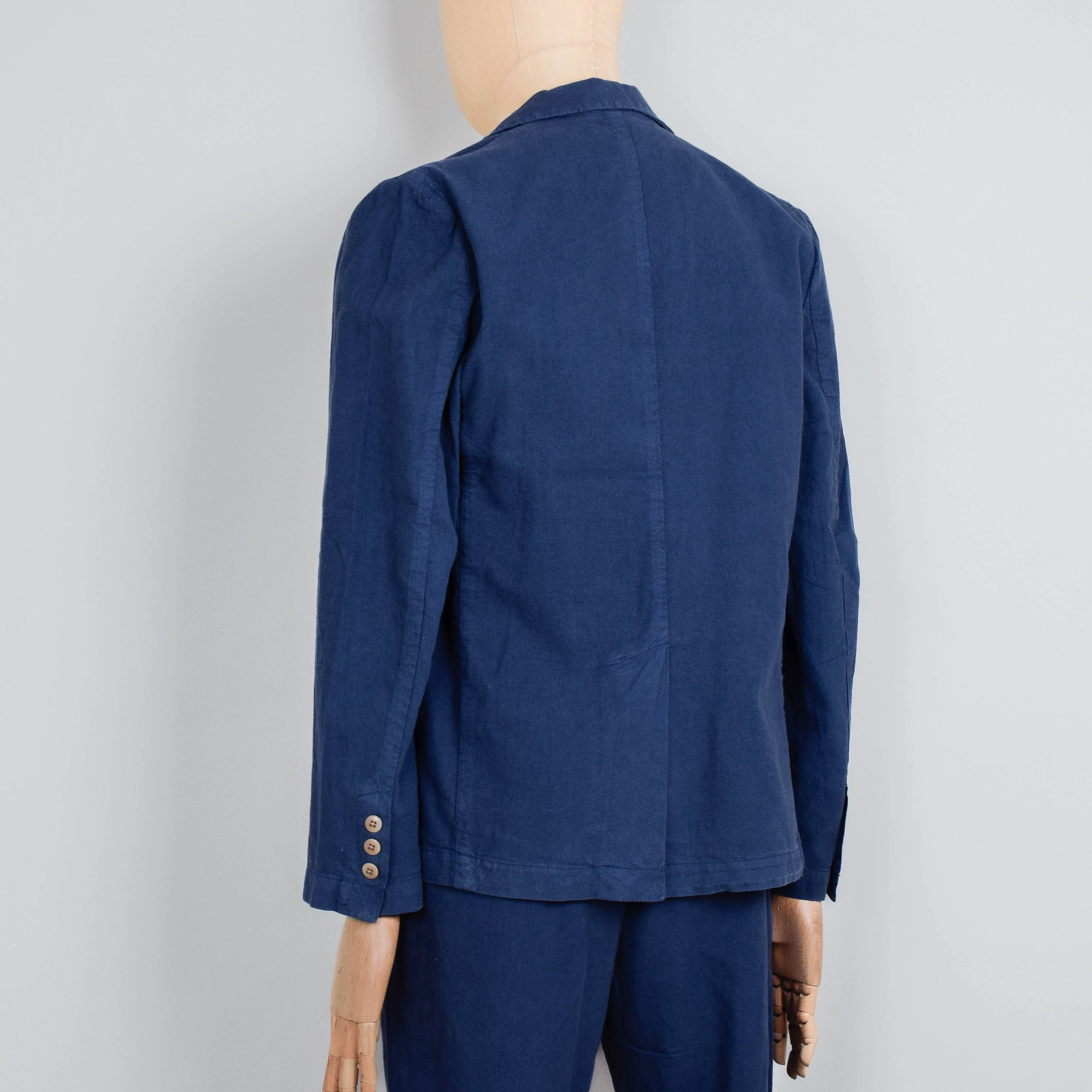 Folk Cotton Linen Blazer - Woad - Image 3