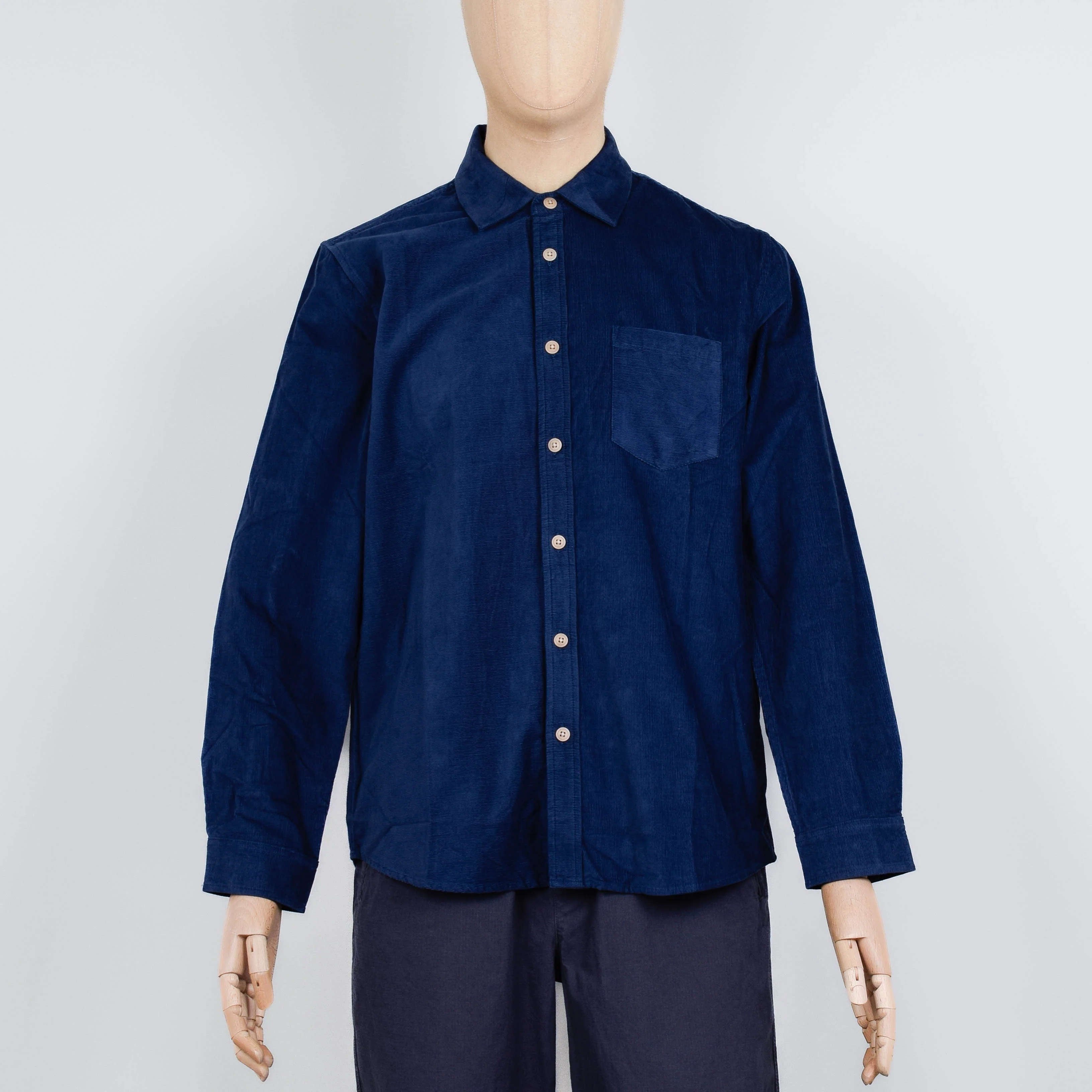 Folk Direction Babycord Shirt - Washed Ink