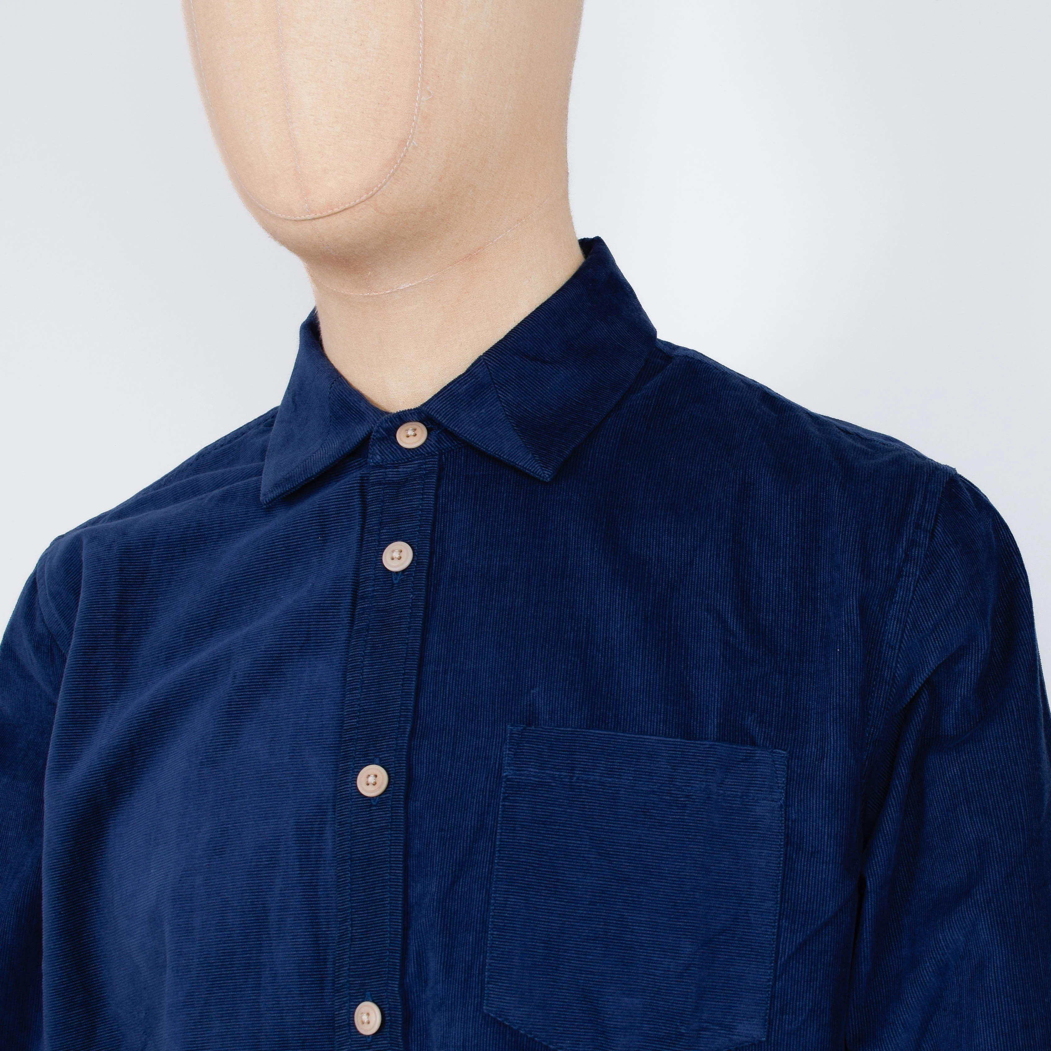 Folk Direction Babycord Shirt - Washed Ink - Image 2