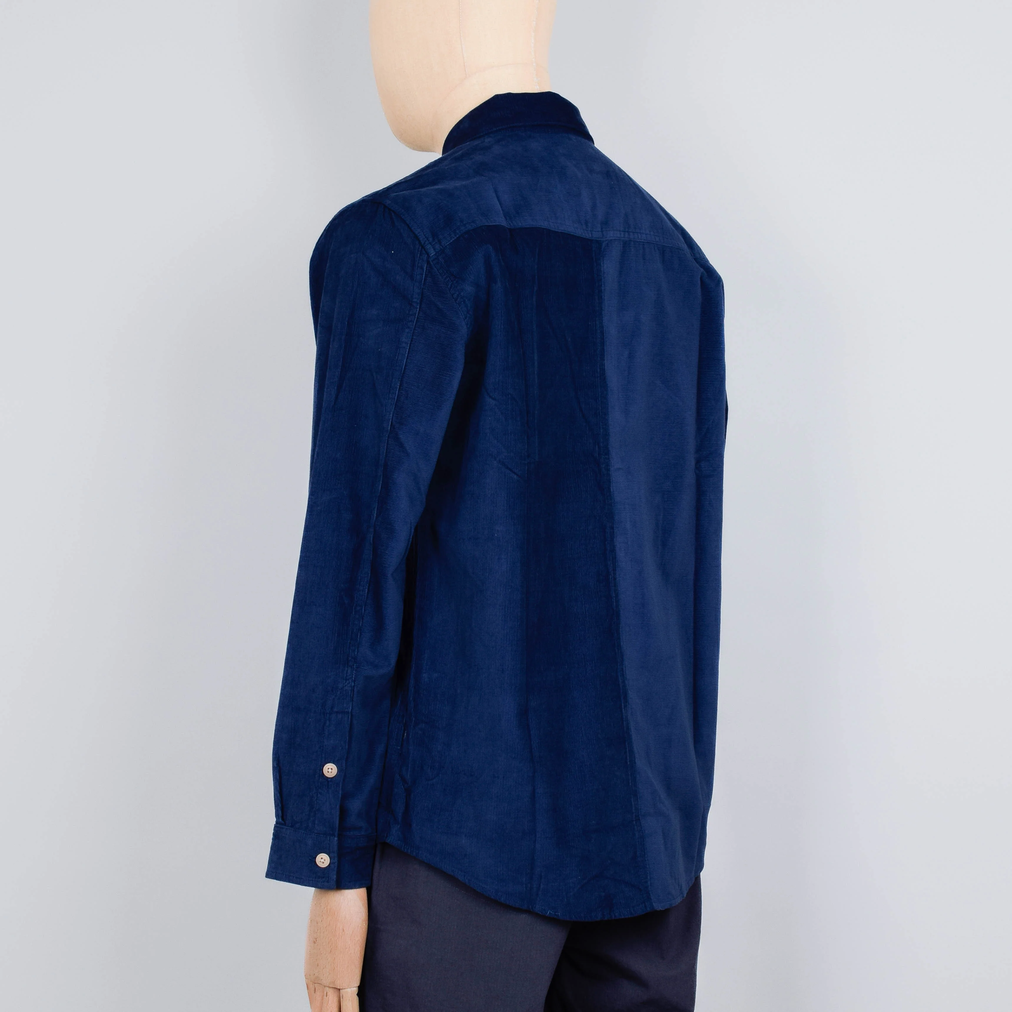 Folk Direction Babycord Shirt - Washed Ink - Image 3