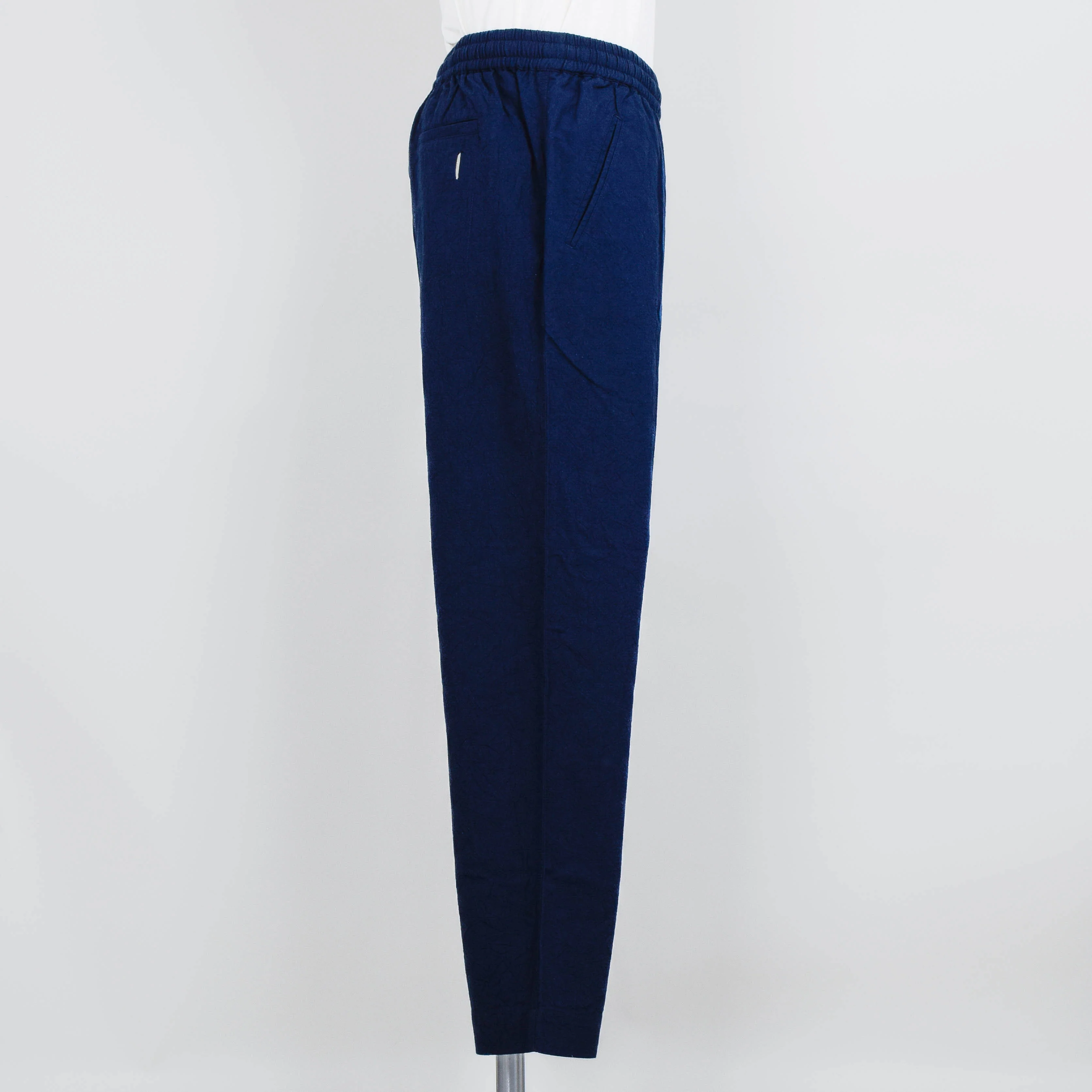 Folk Drawcord Assembly Pant - Dark Navy Crinkle - Image 2