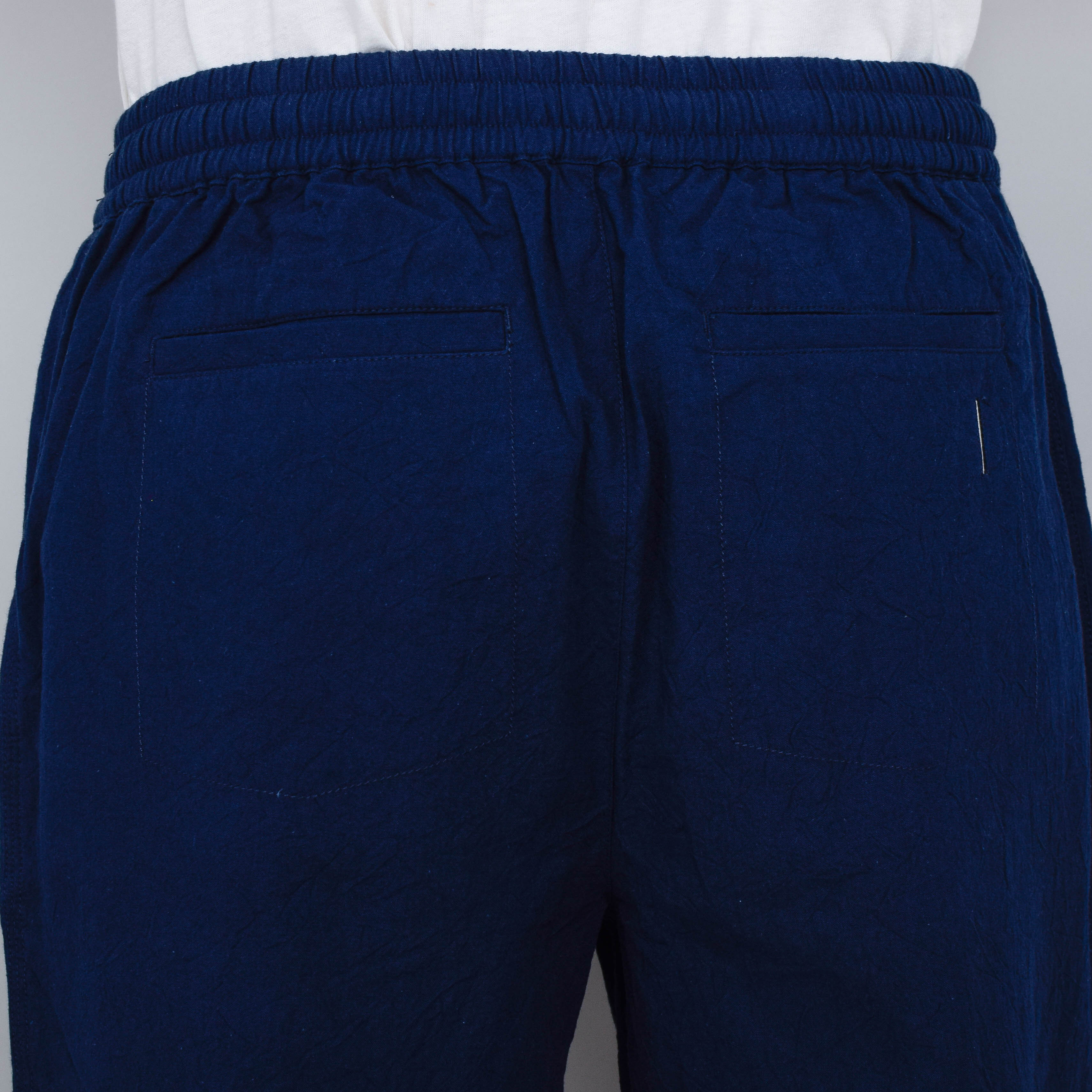 Folk Drawcord Assembly Pant - Dark Navy Crinkle - Image 3