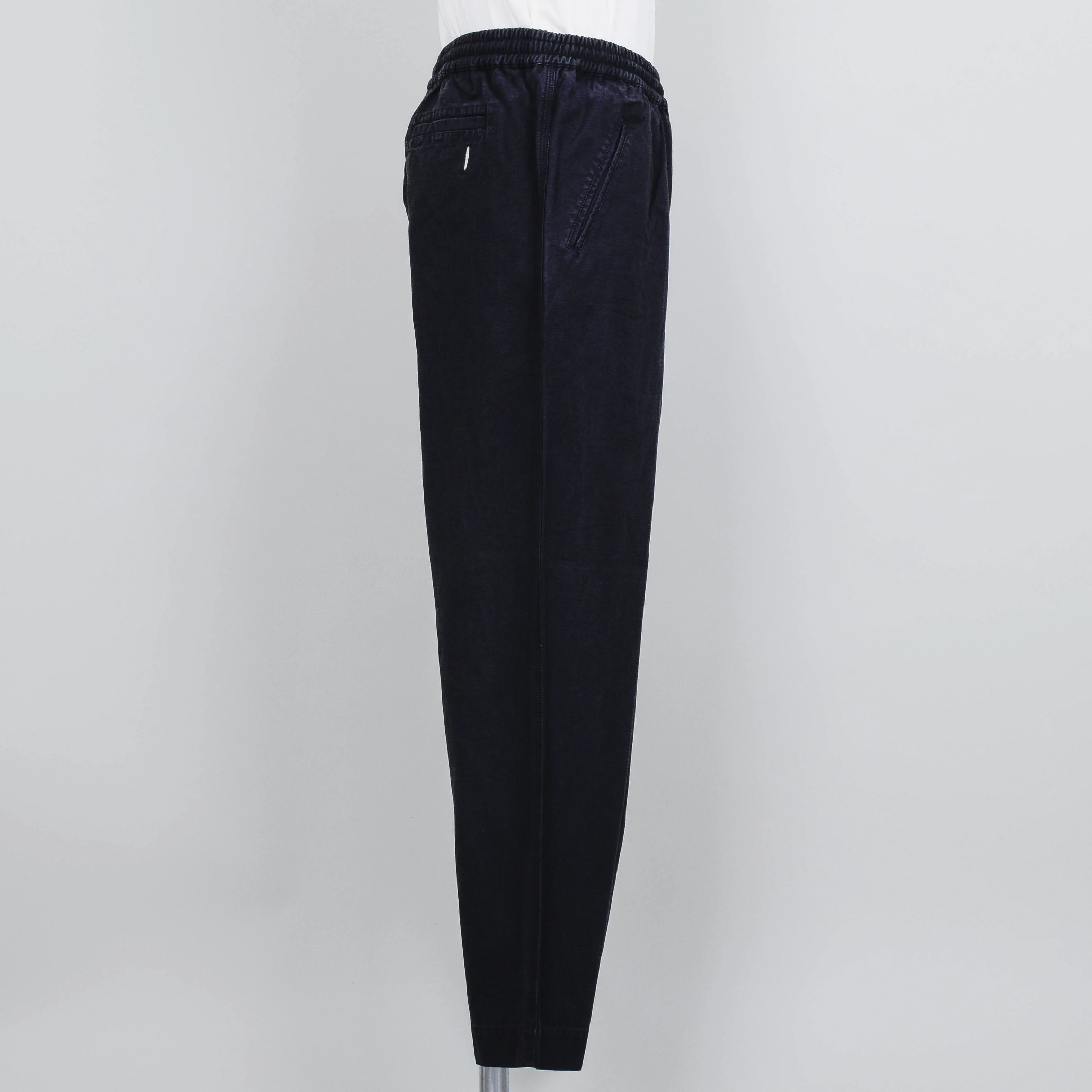 Folk Drawcord Assembly Pant - Soft Black Linear Texture - Image 2