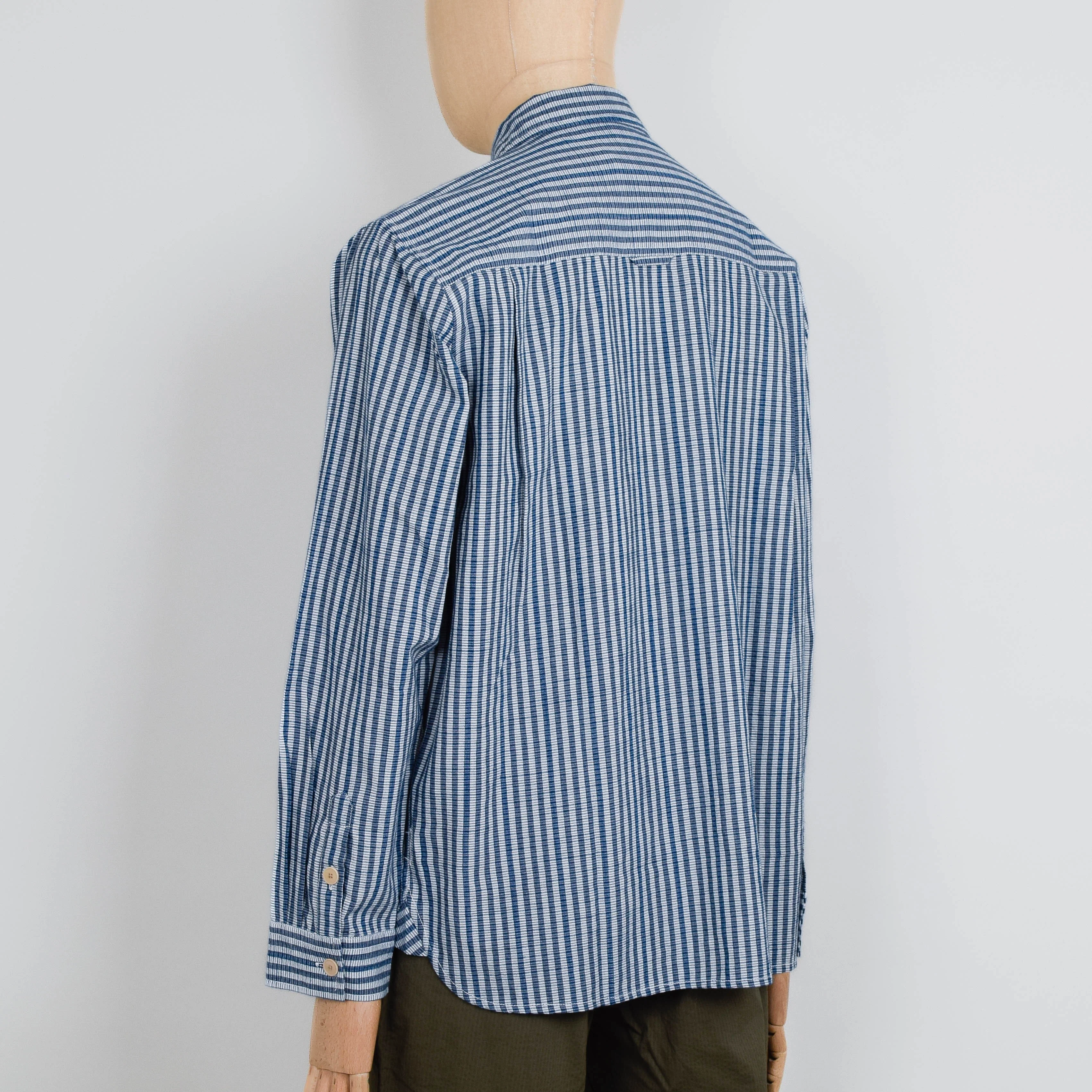 Folk Easy Fit Shirt - Indigo Crinkle Mini Check - Image 3