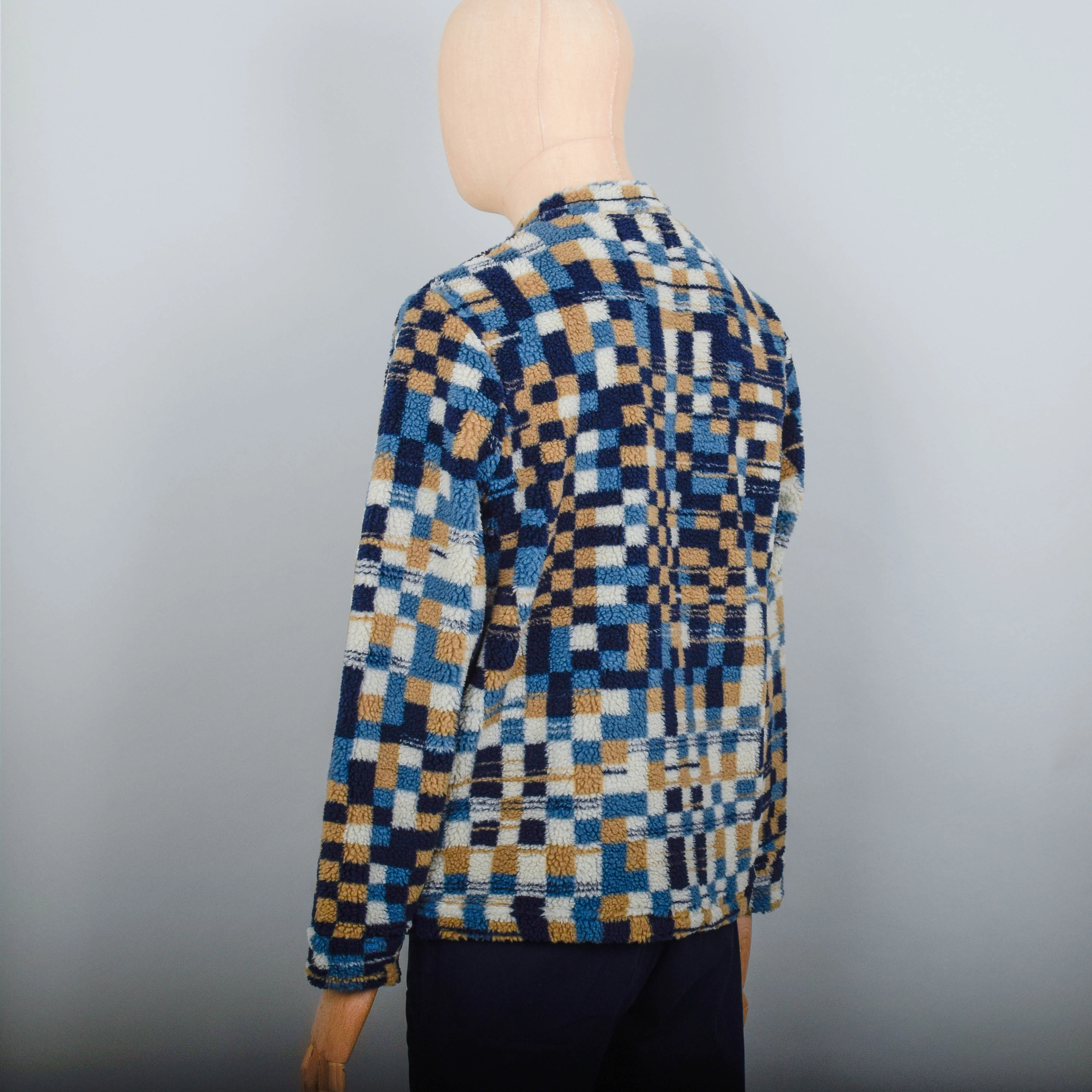 Folk Fleece Funnel - Warp Checkerboard - Image 4