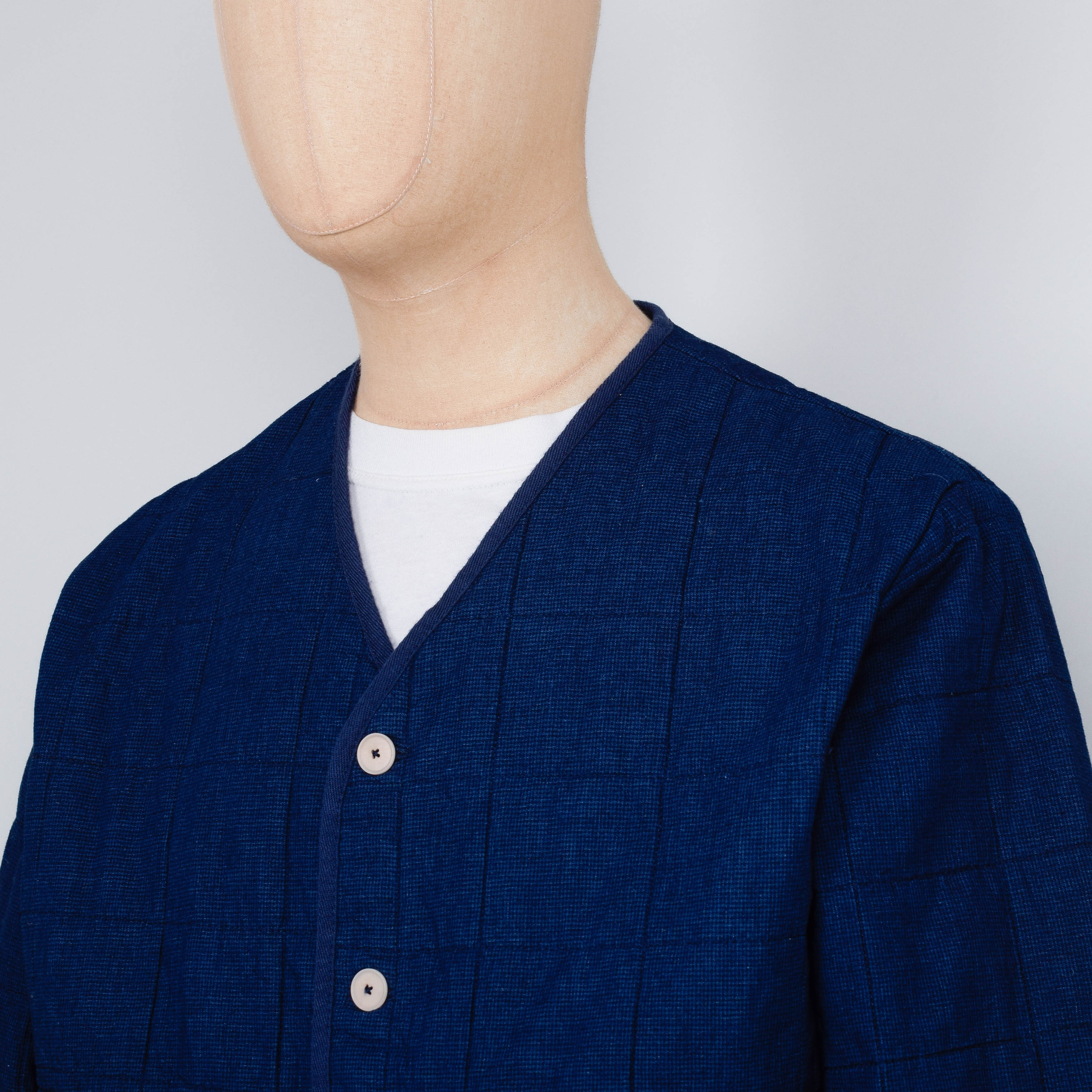 Folk Lightweight Liner Jacket - Indigo Microcheck - Image 2