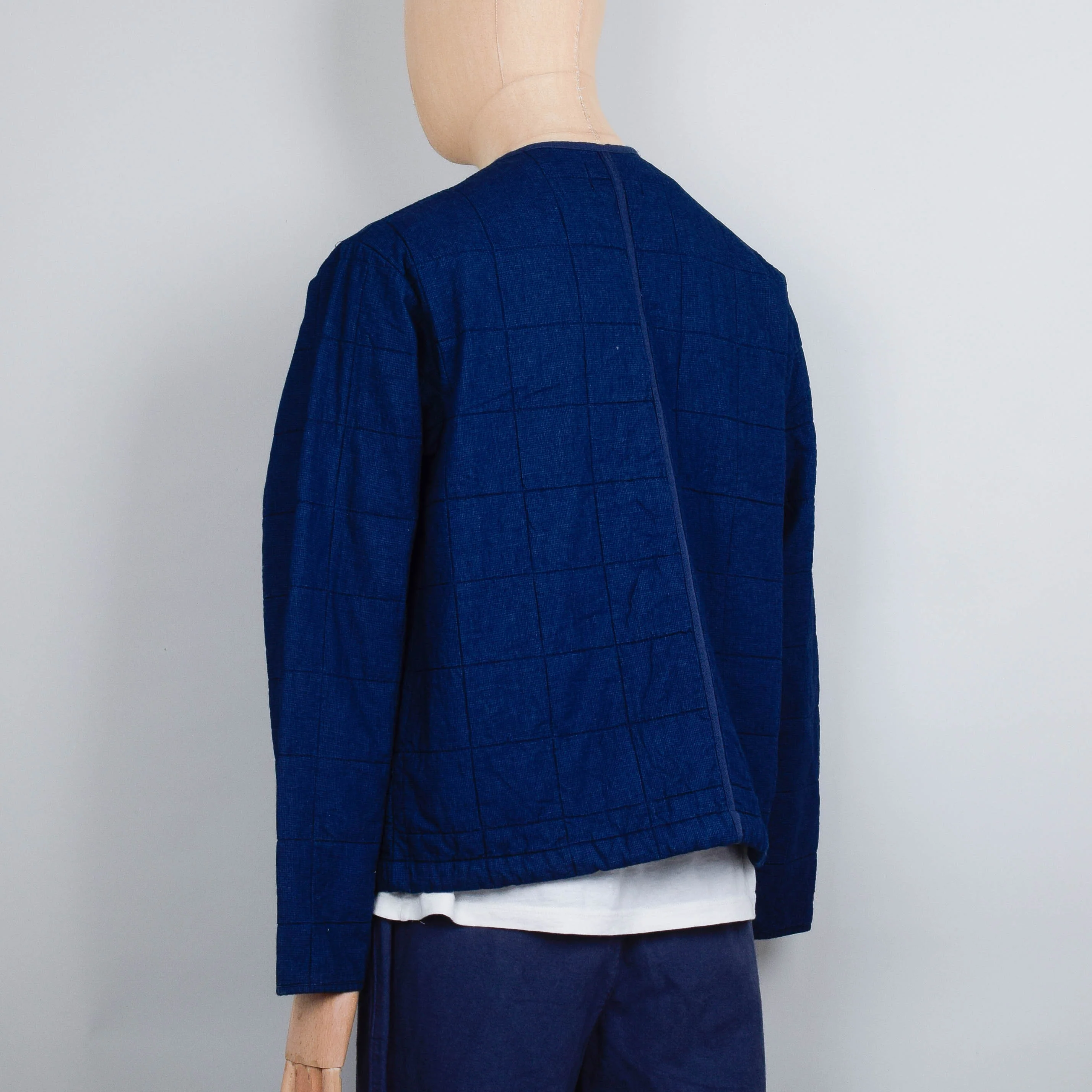 Folk Lightweight Liner Jacket - Indigo Microcheck - Image 3