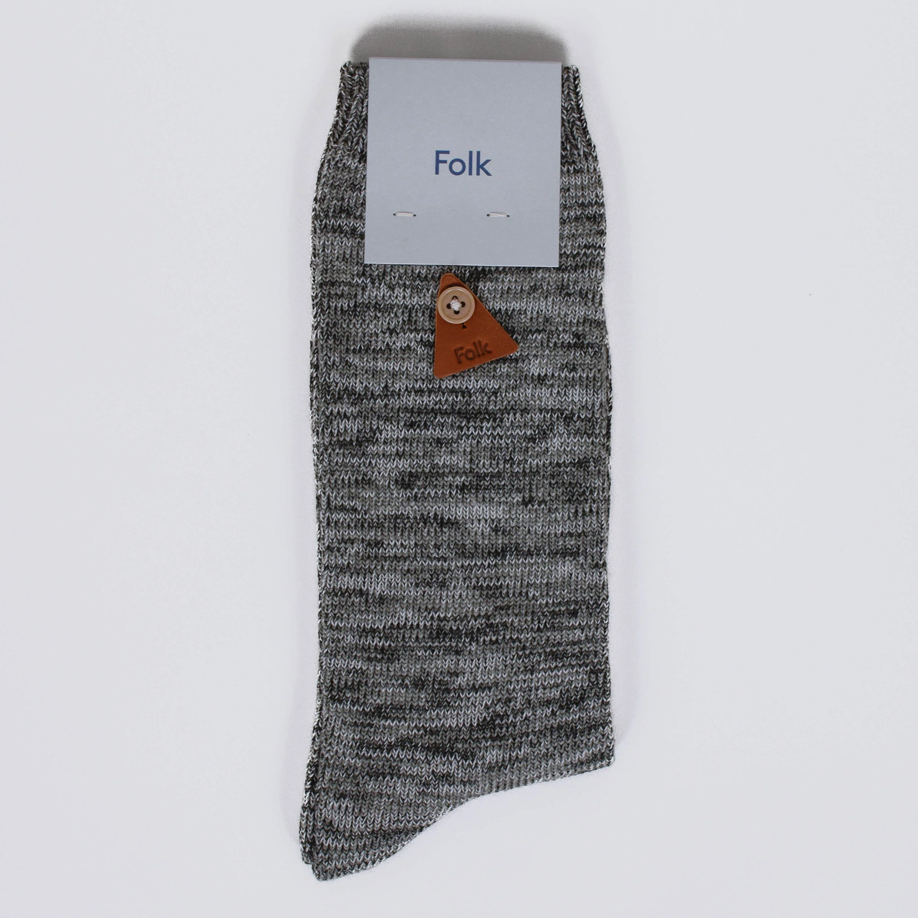 Folk Melange Socks - Sage Mix