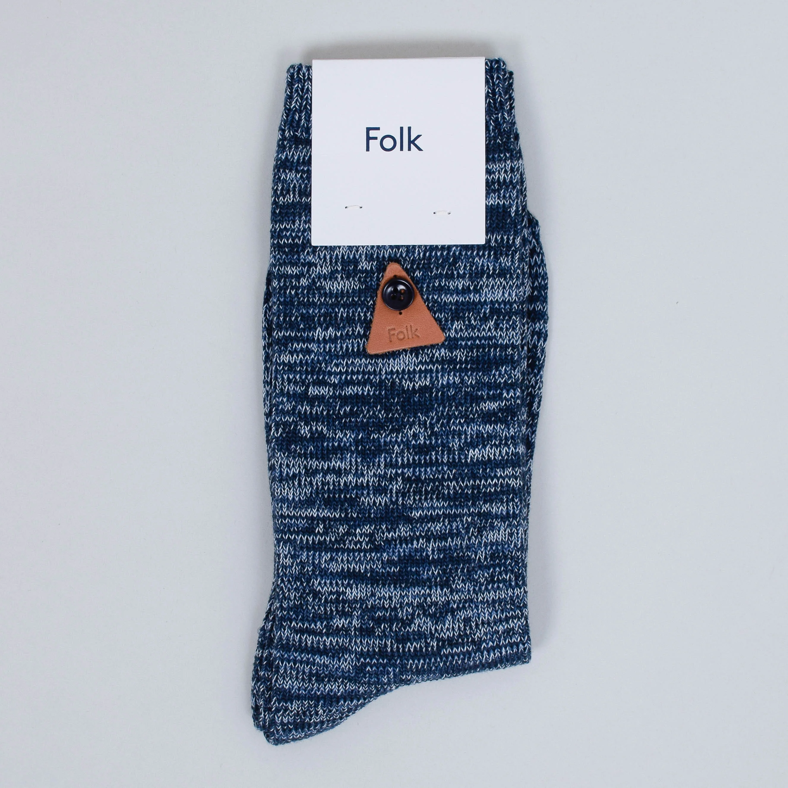 Folk Melange Socks - Woad Mix