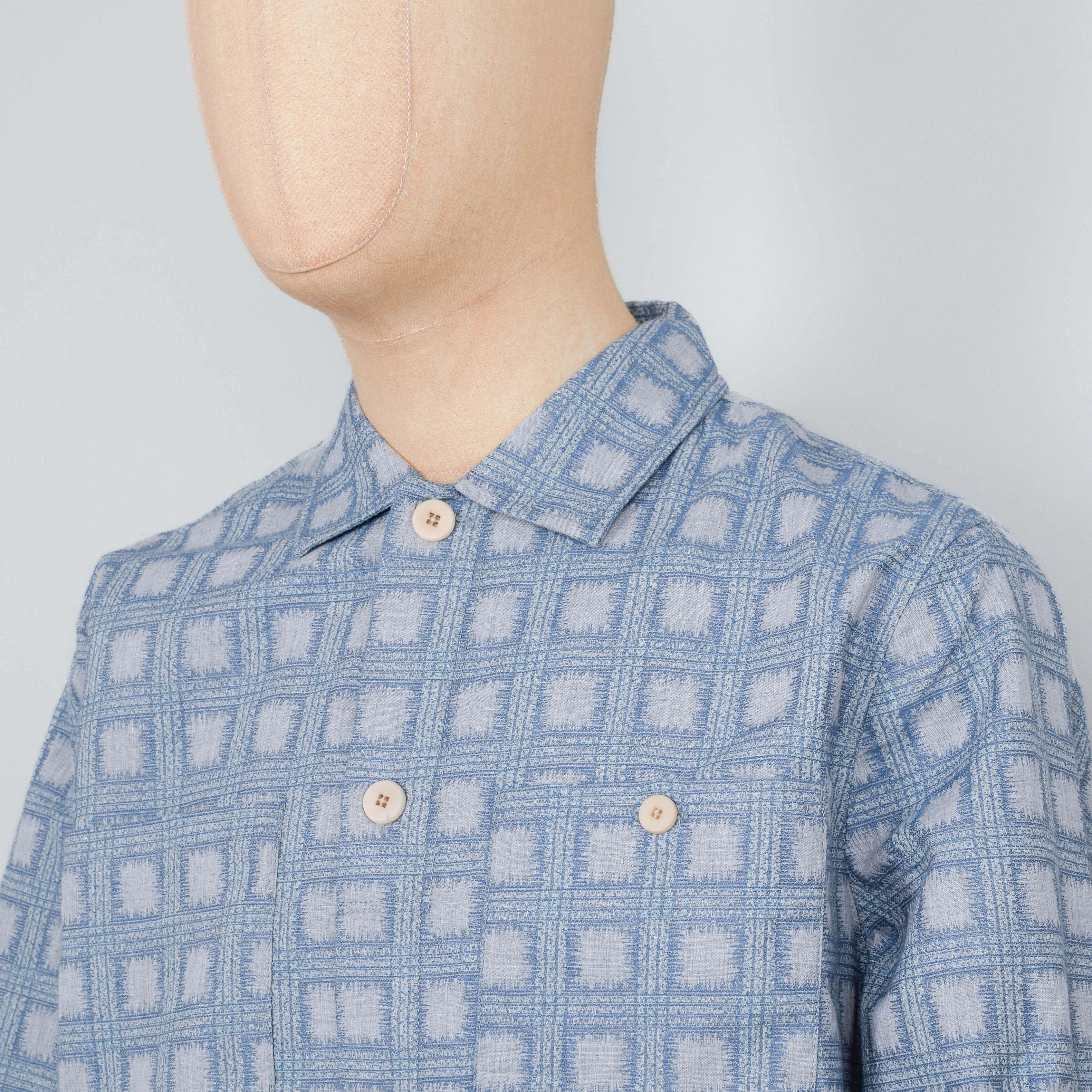 Folk Patch Overshirt - Blue Tile Tapestry - Image 2