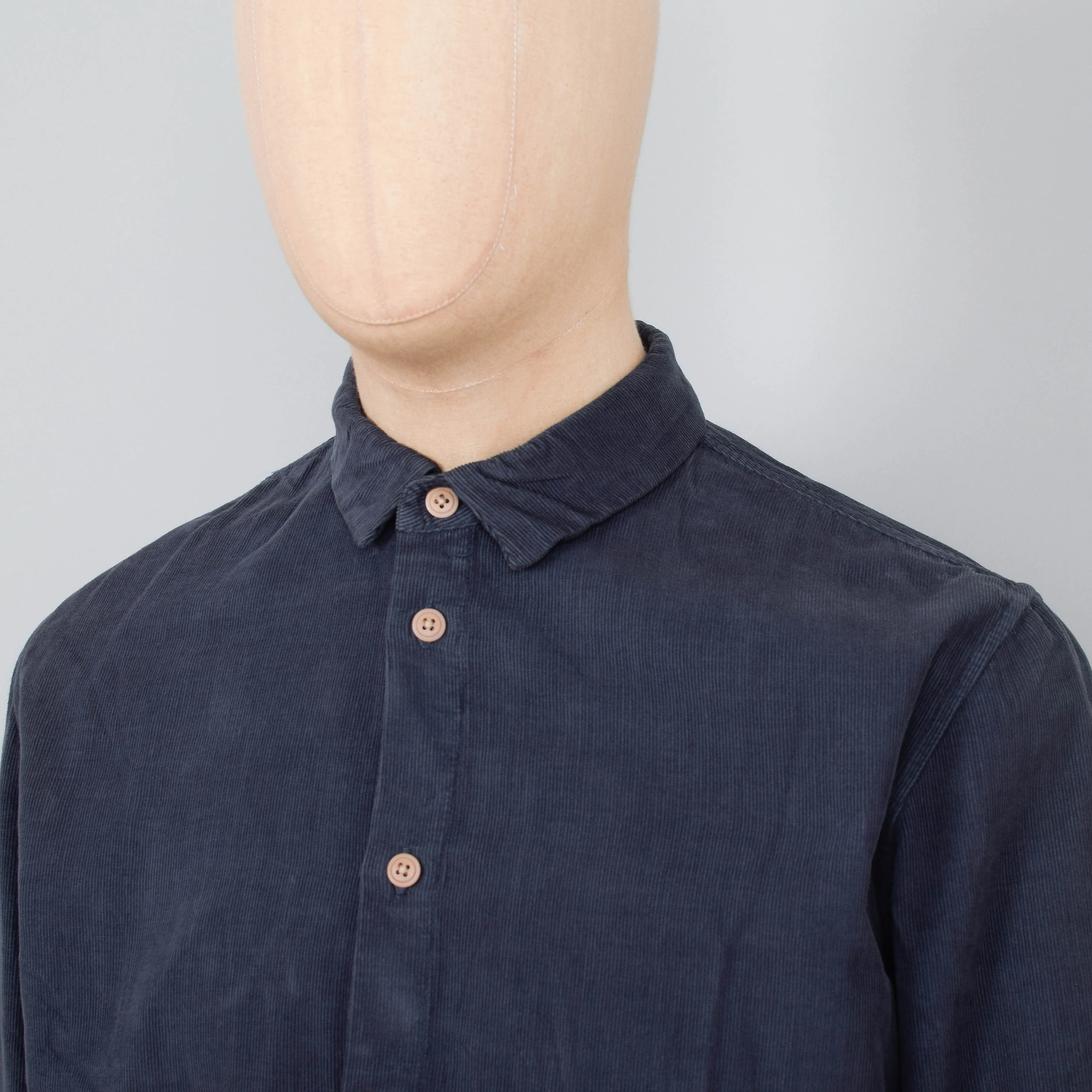 Folk Relaxed Babycord Shirt - Charcoal - Image 2