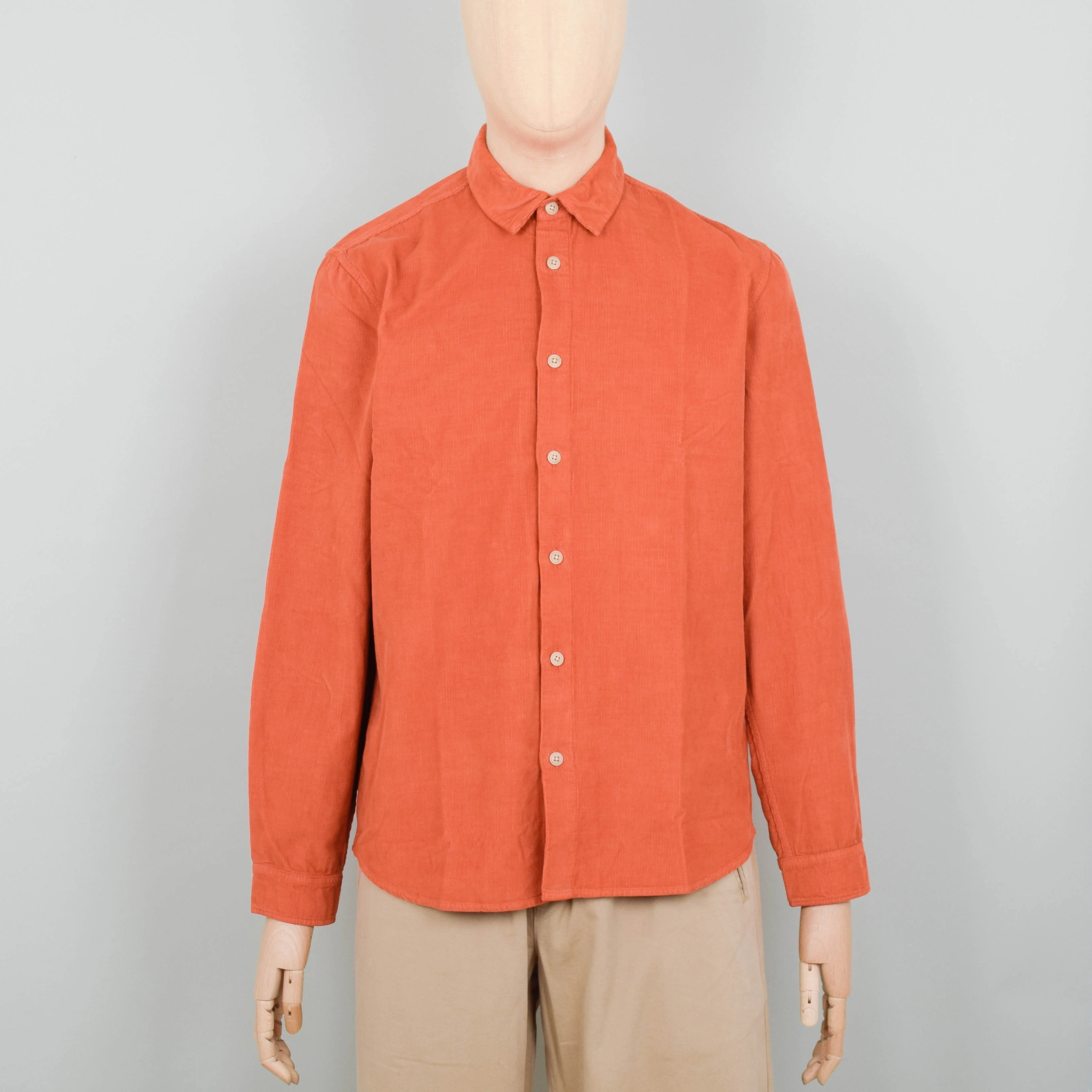 Folk Relaxed Babycord Shirt - Copper