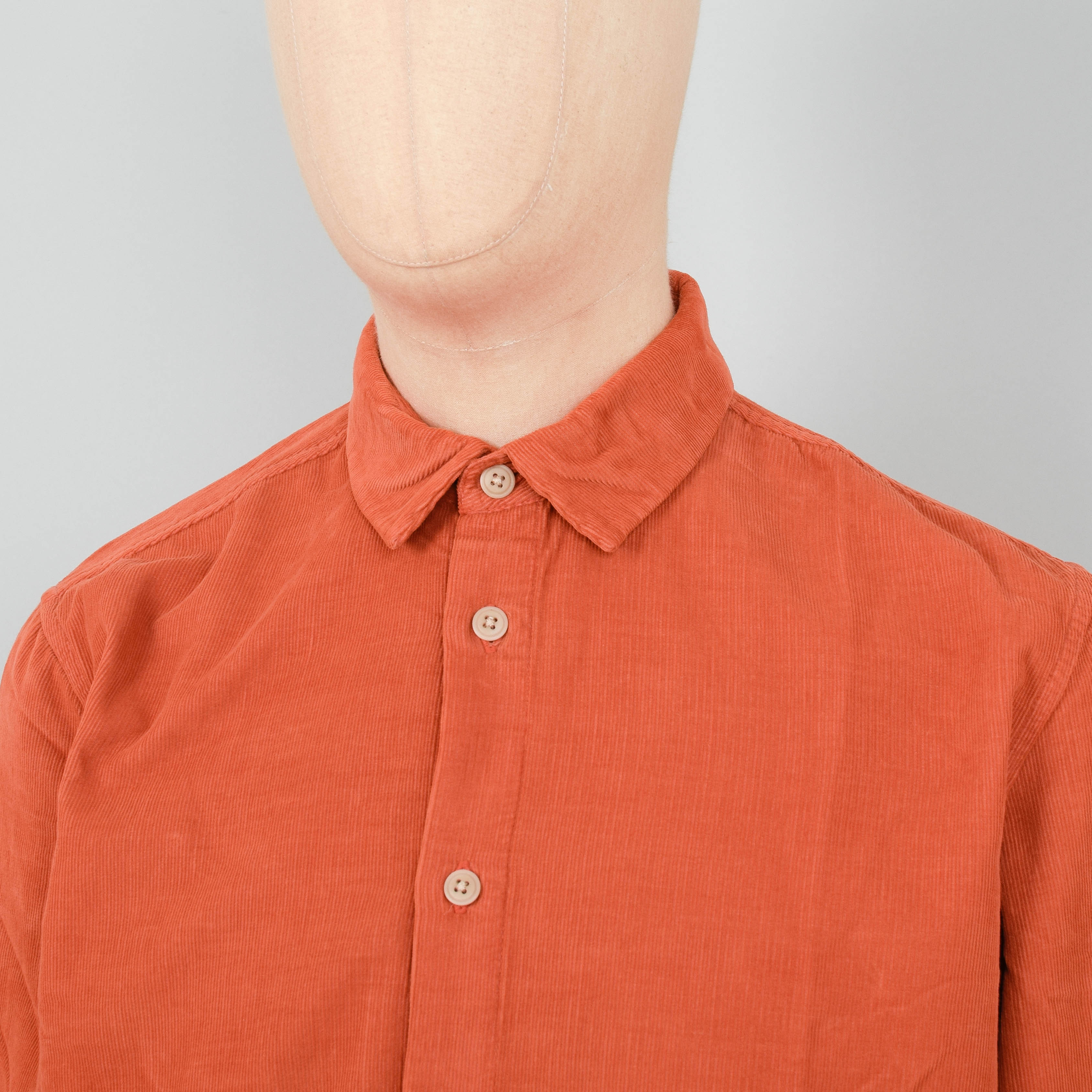Folk Relaxed Babycord Shirt - Copper - Image 2