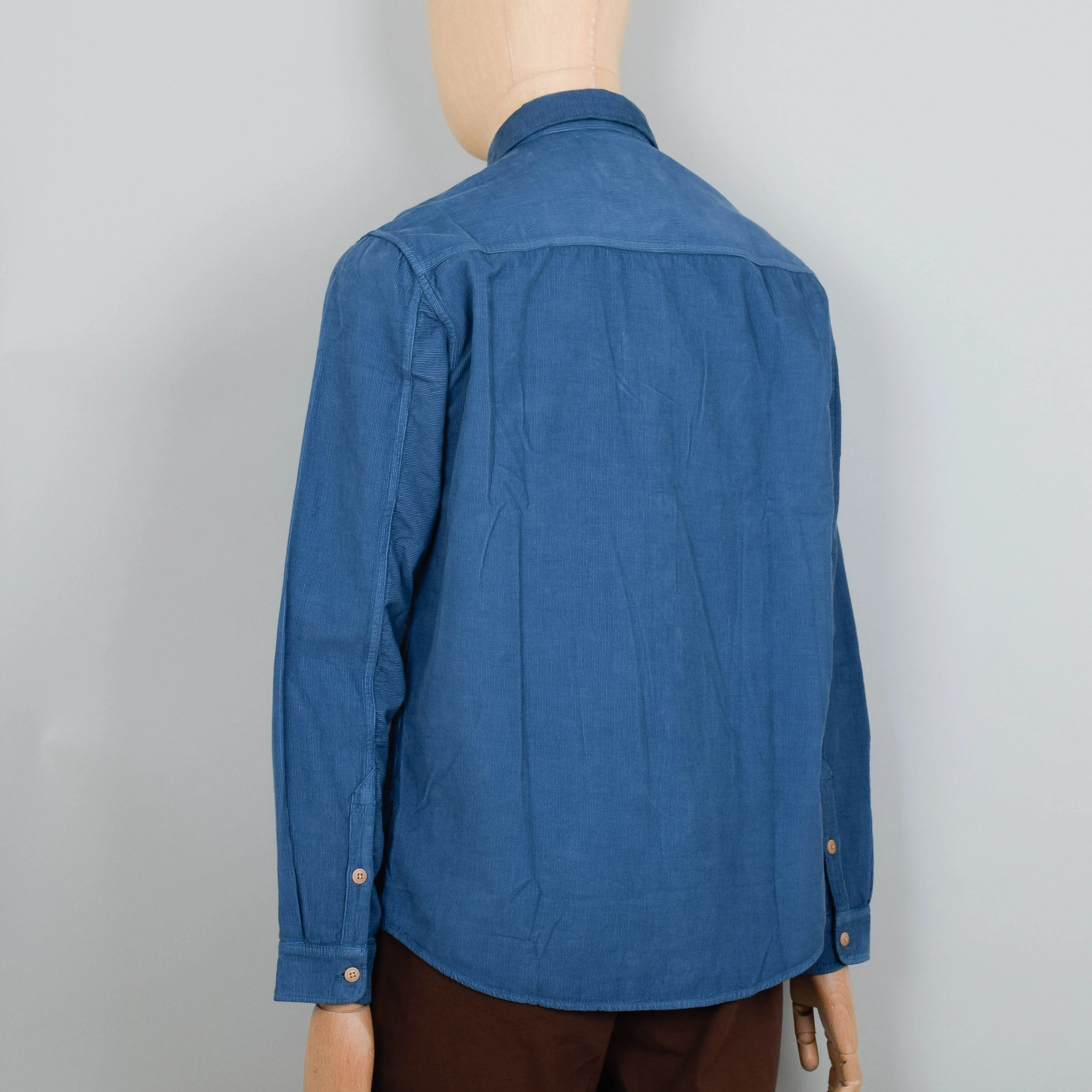 Folk Relaxed Babycord Shirt - Soft Blue - Image 3