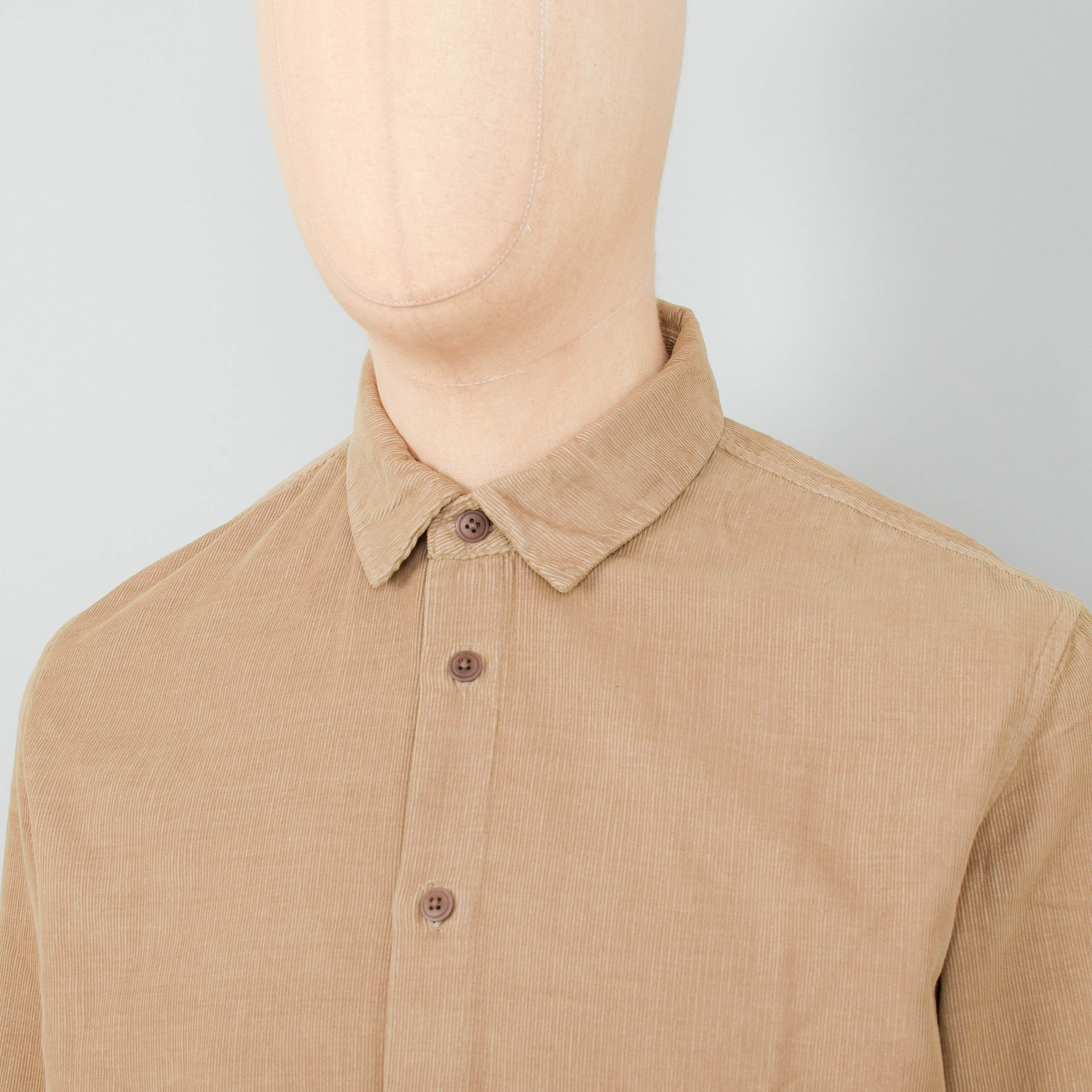 Folk Relaxed Babycord Shirt - Tan - Image 2