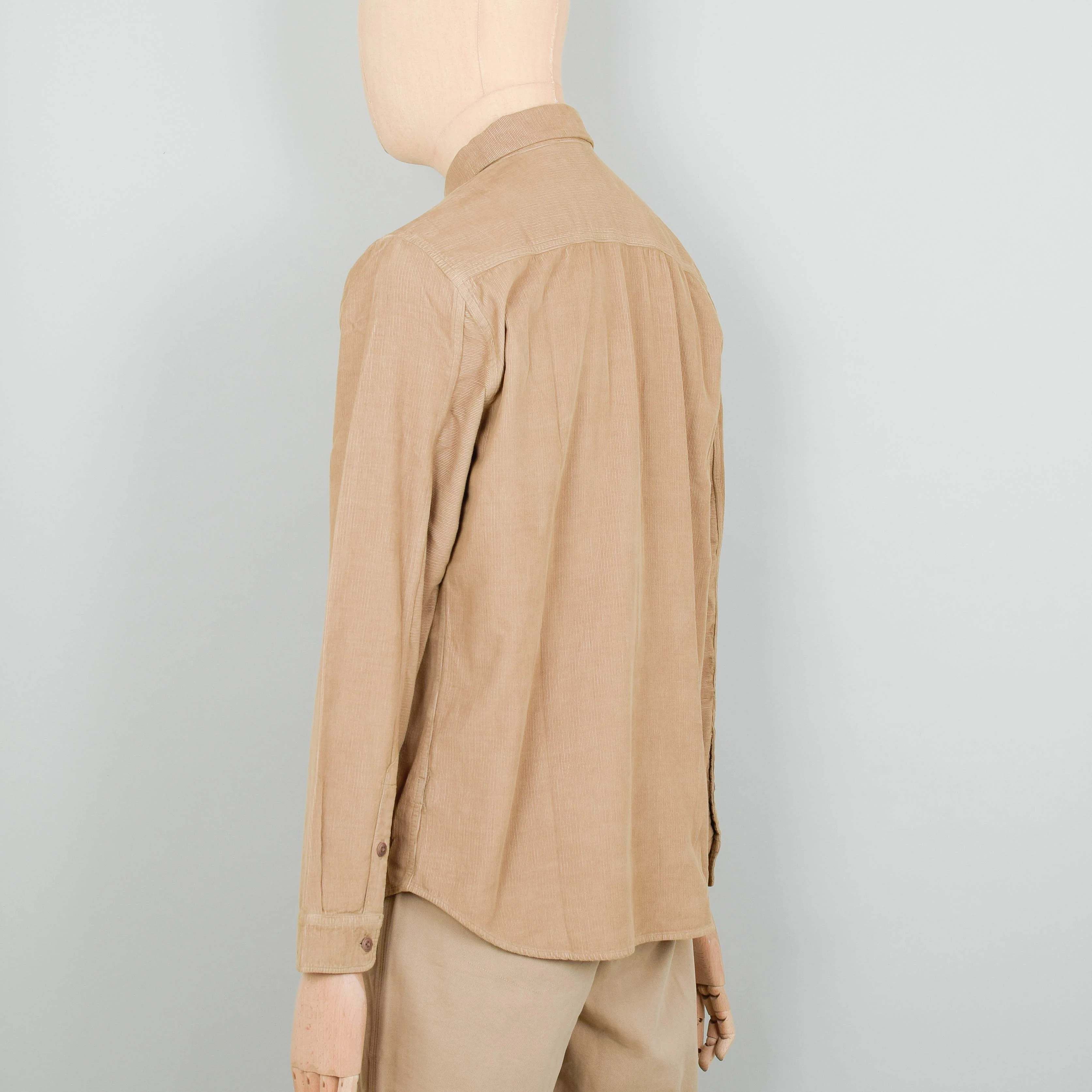 Folk Relaxed Babycord Shirt - Tan - Image 3