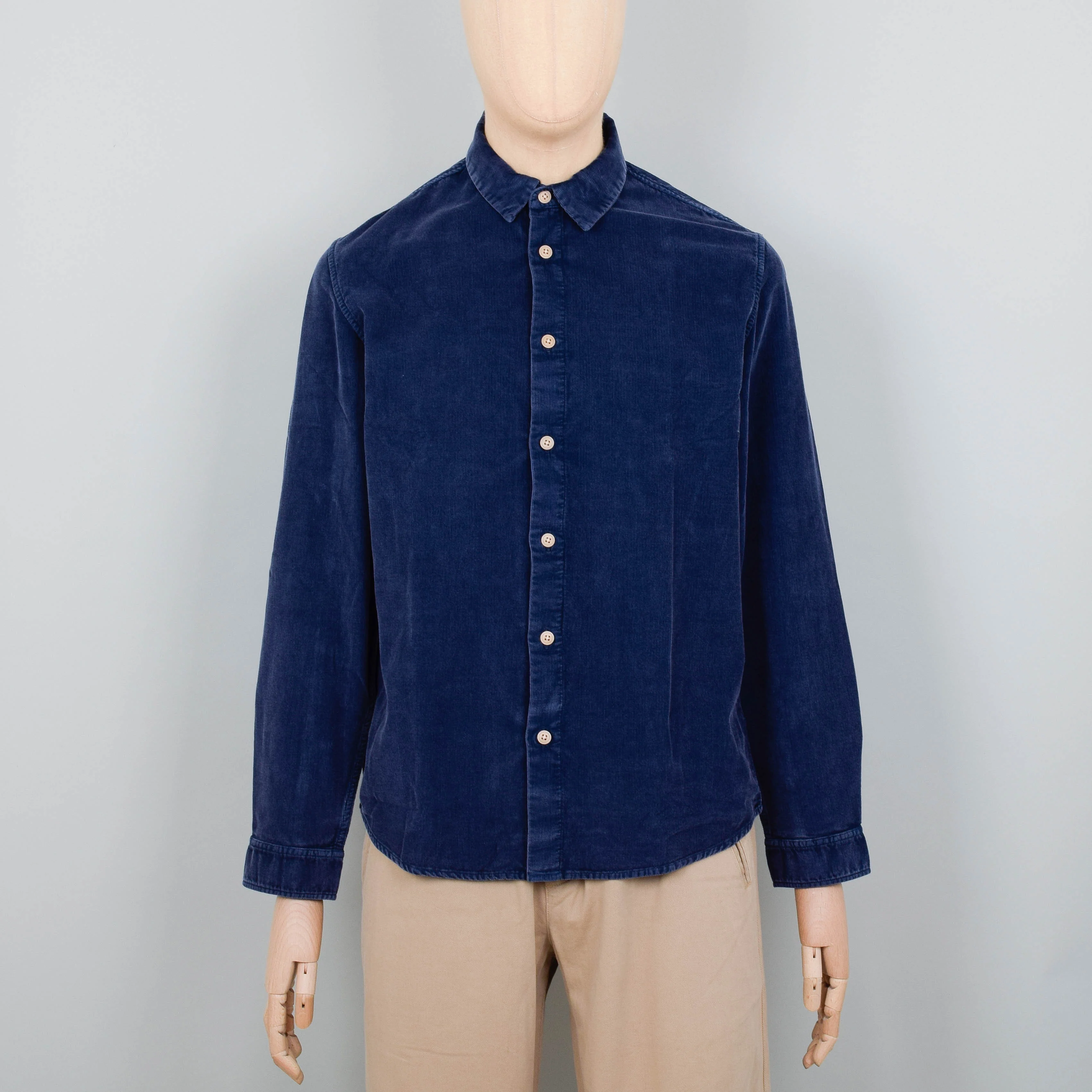 Folk Relaxed Babycord Shirt - Washed Ink