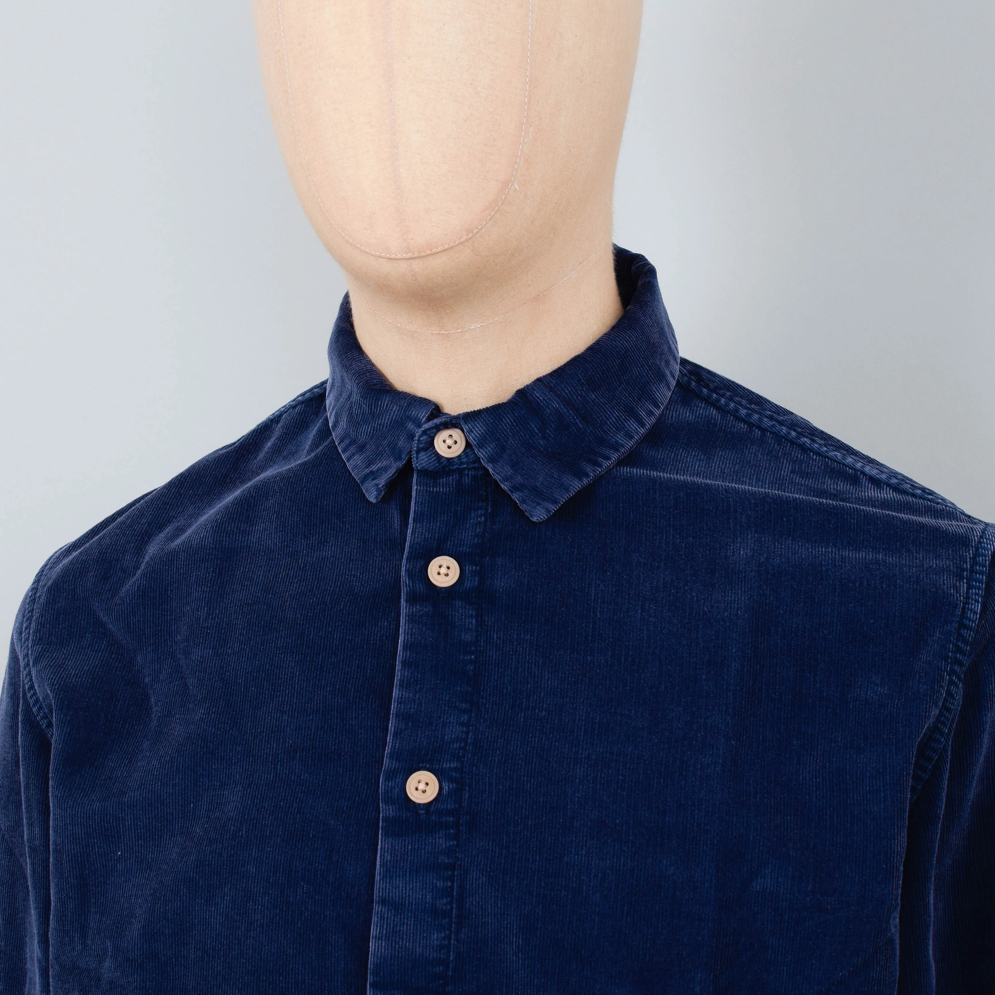 Folk Relaxed Babycord Shirt - Washed Ink - Image 2