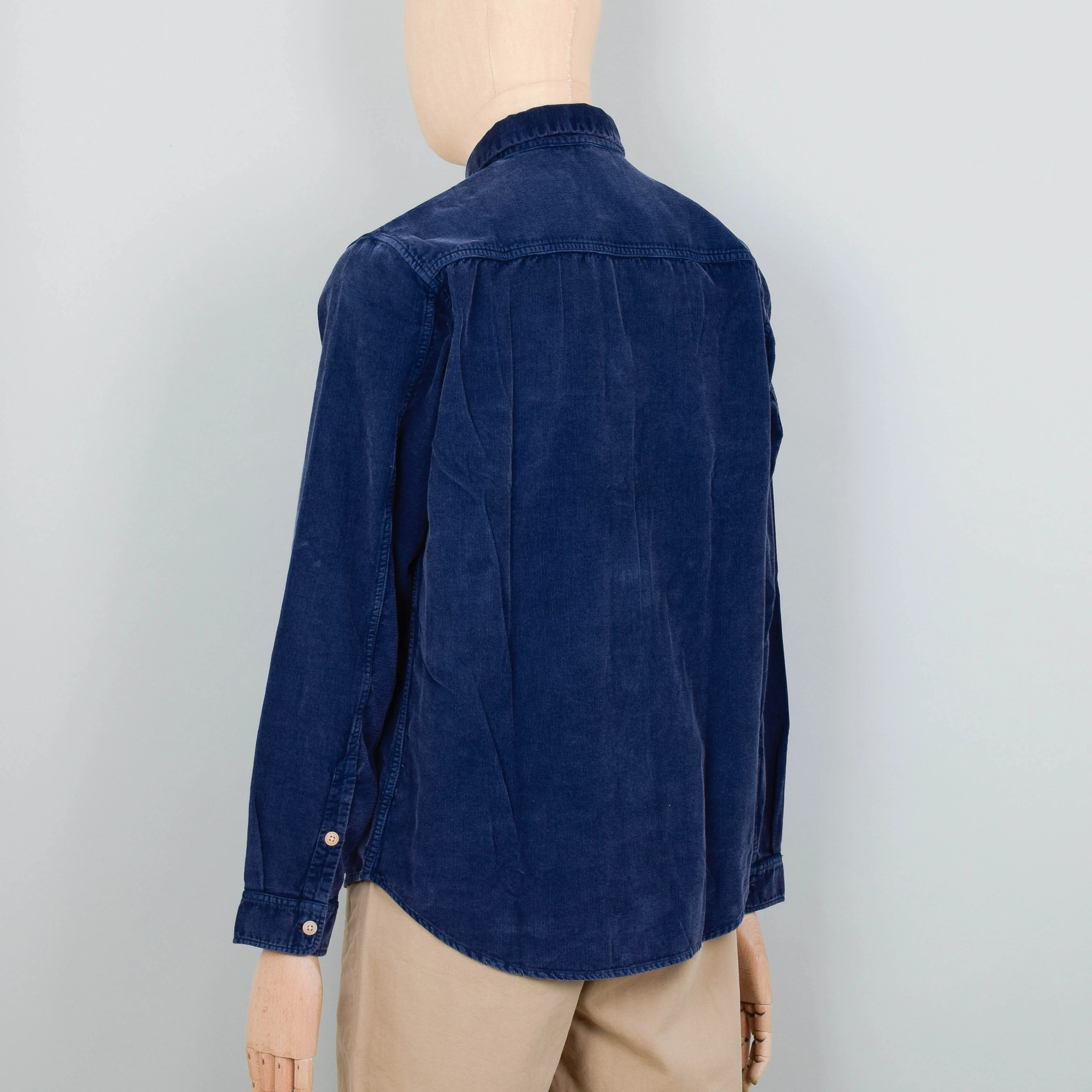 Folk Relaxed Babycord Shirt - Washed Ink - Image 3