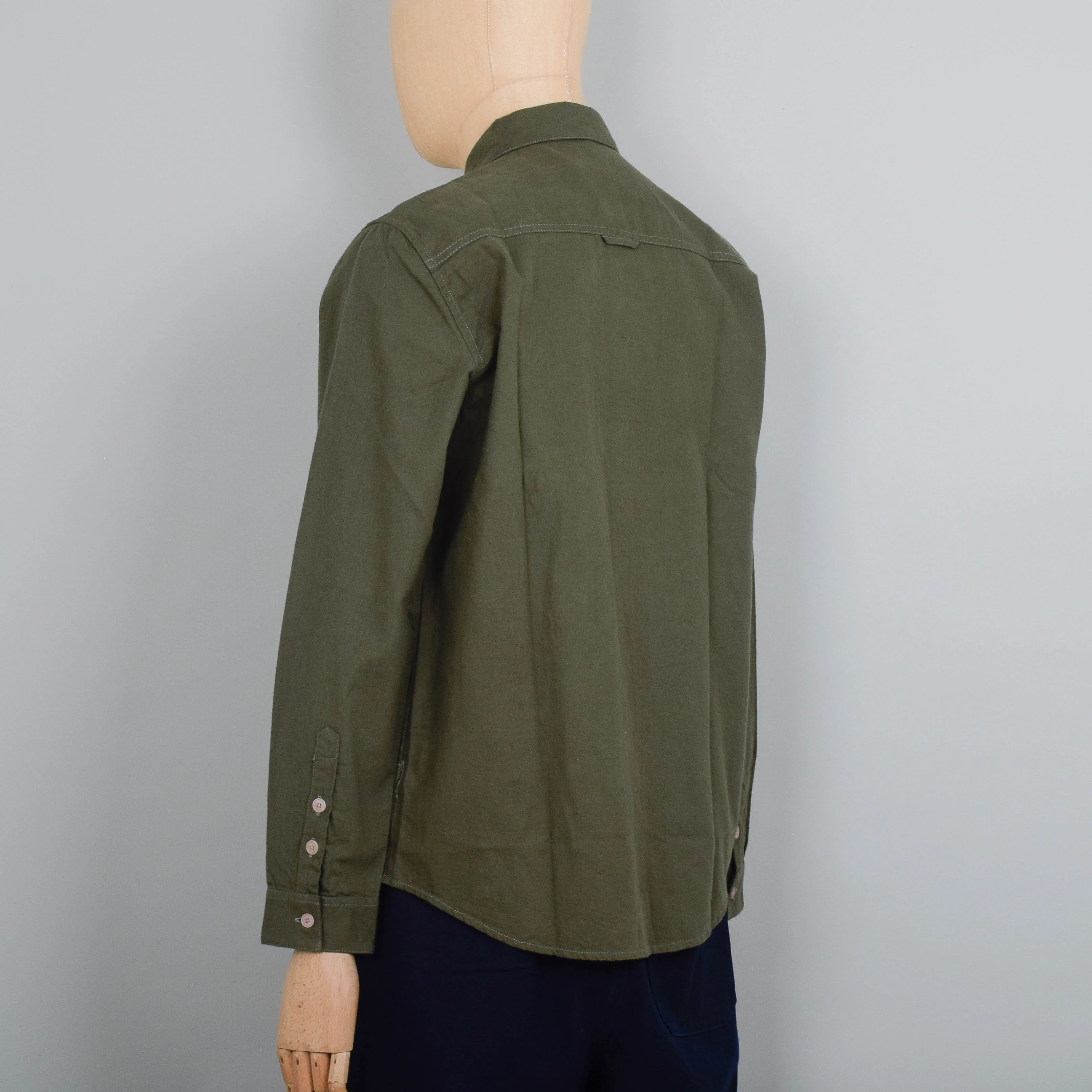 Folk Relaxed Fit Shirt - Dark Sage Flannel - Image 3