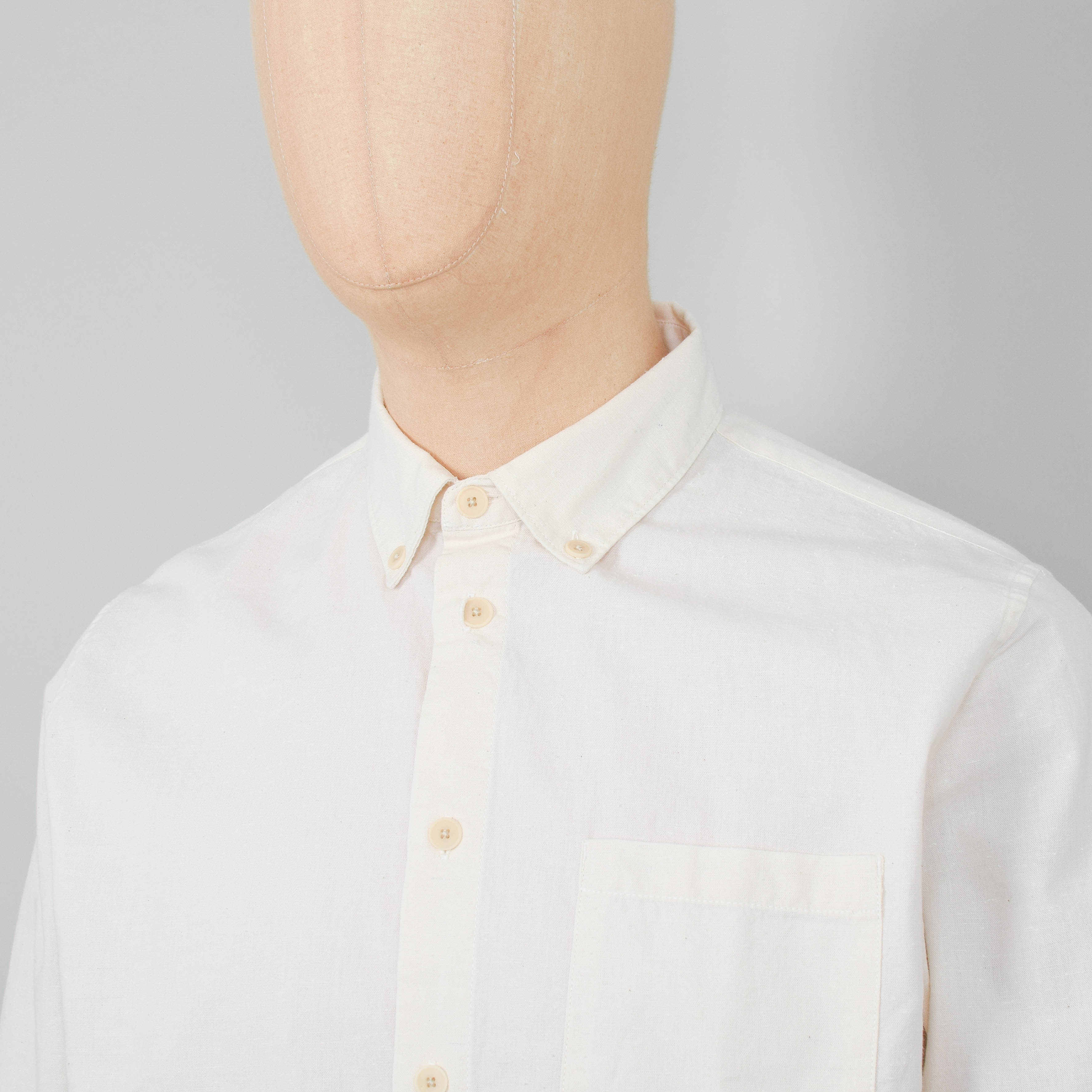 Folk Relaxed Fit Shirt - Ecru Slub - Image 2