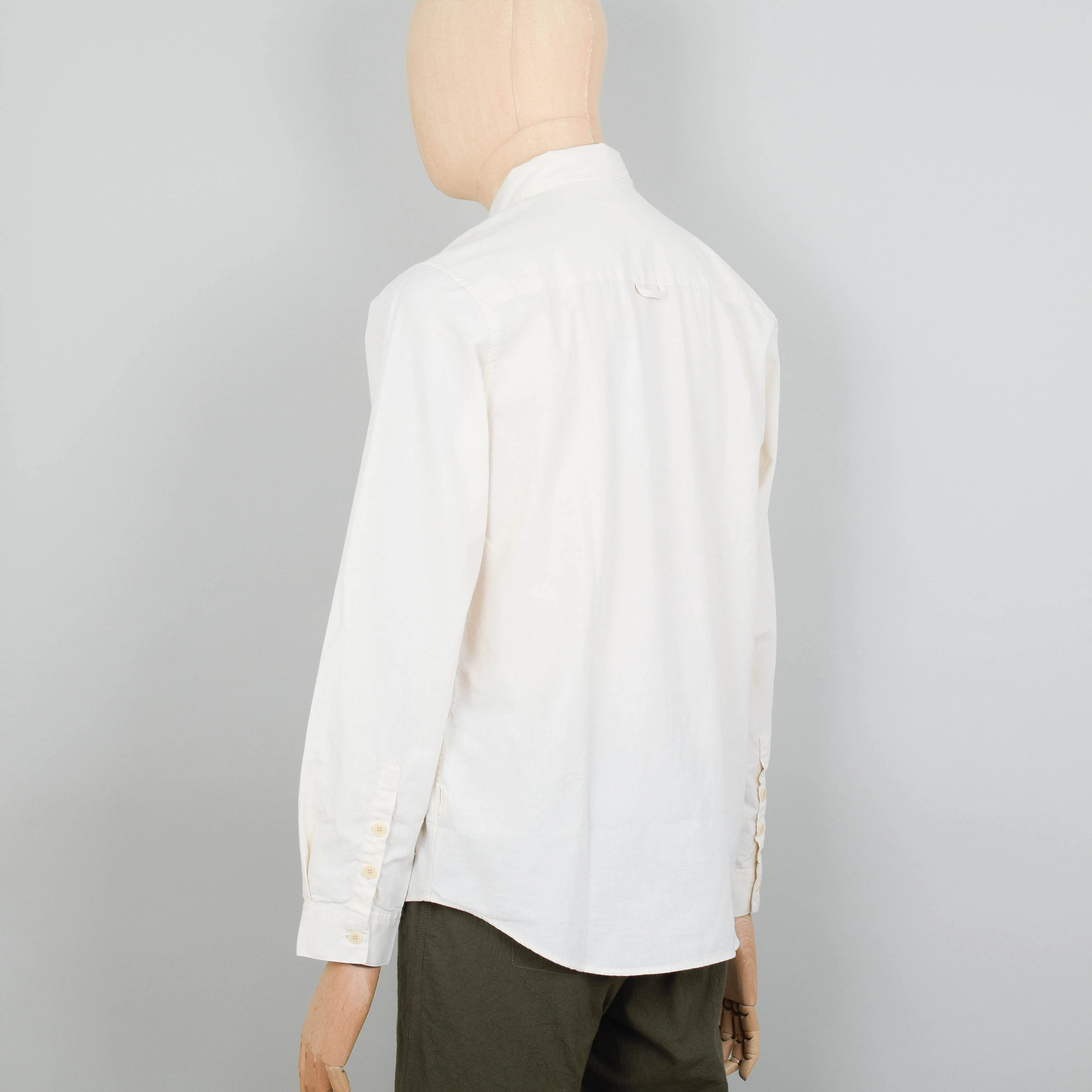 Folk Relaxed Fit Shirt - Ecru Slub - Image 3