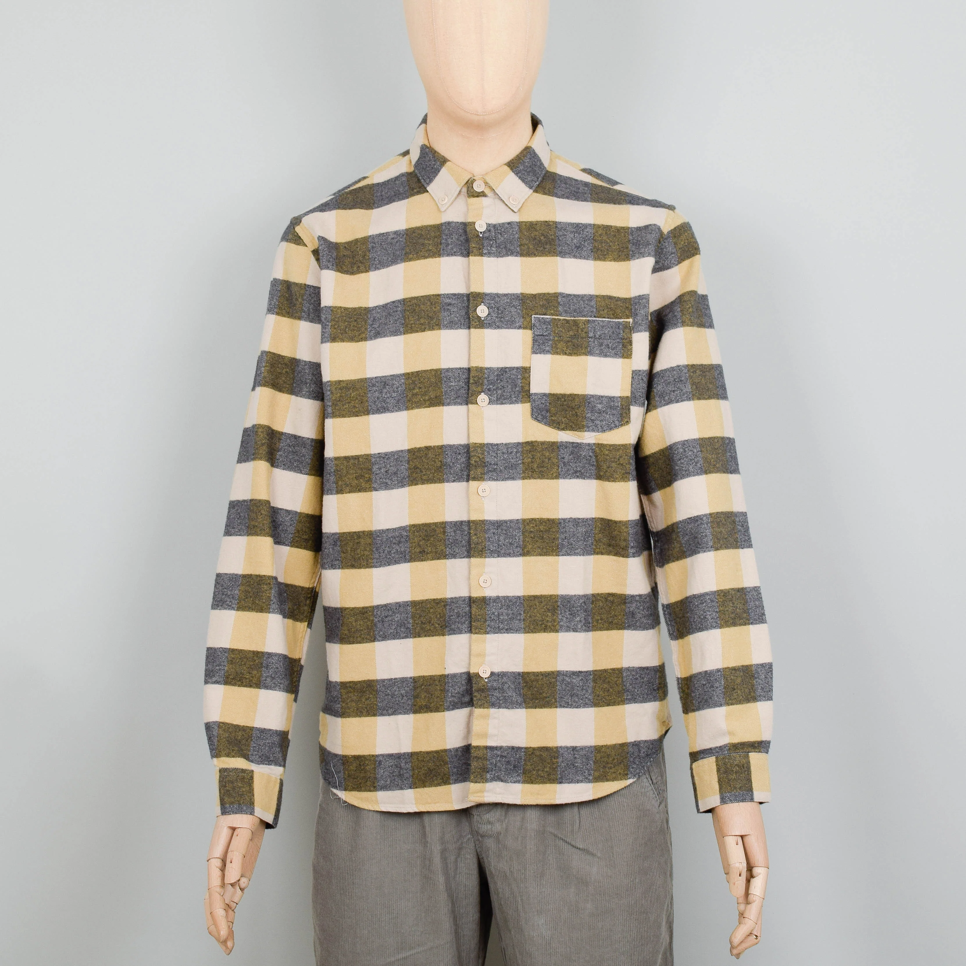 Folk Relaxed Fit Shirt - Gold Flannel Check