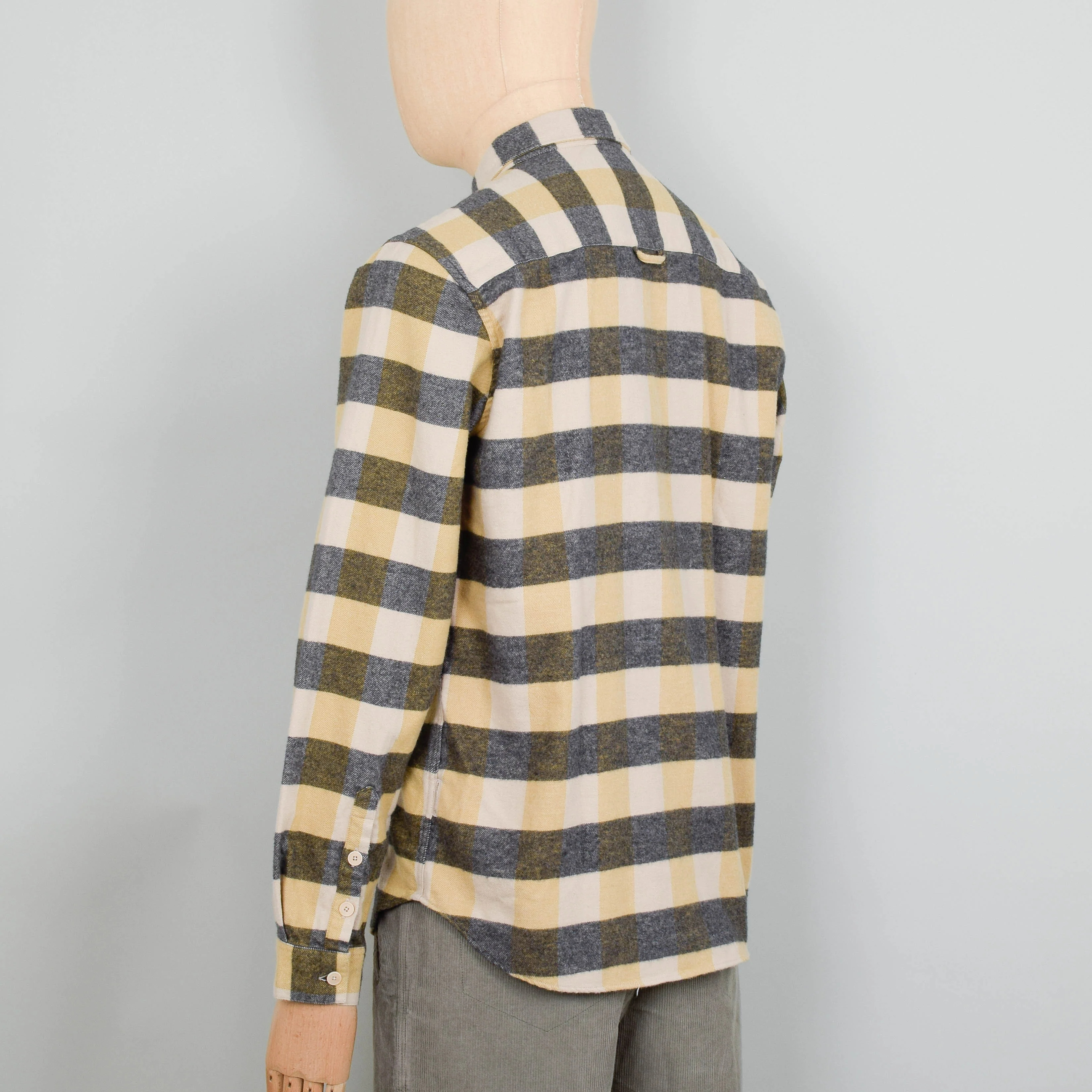 Folk Relaxed Fit Shirt - Gold Flannel Check - Image 3