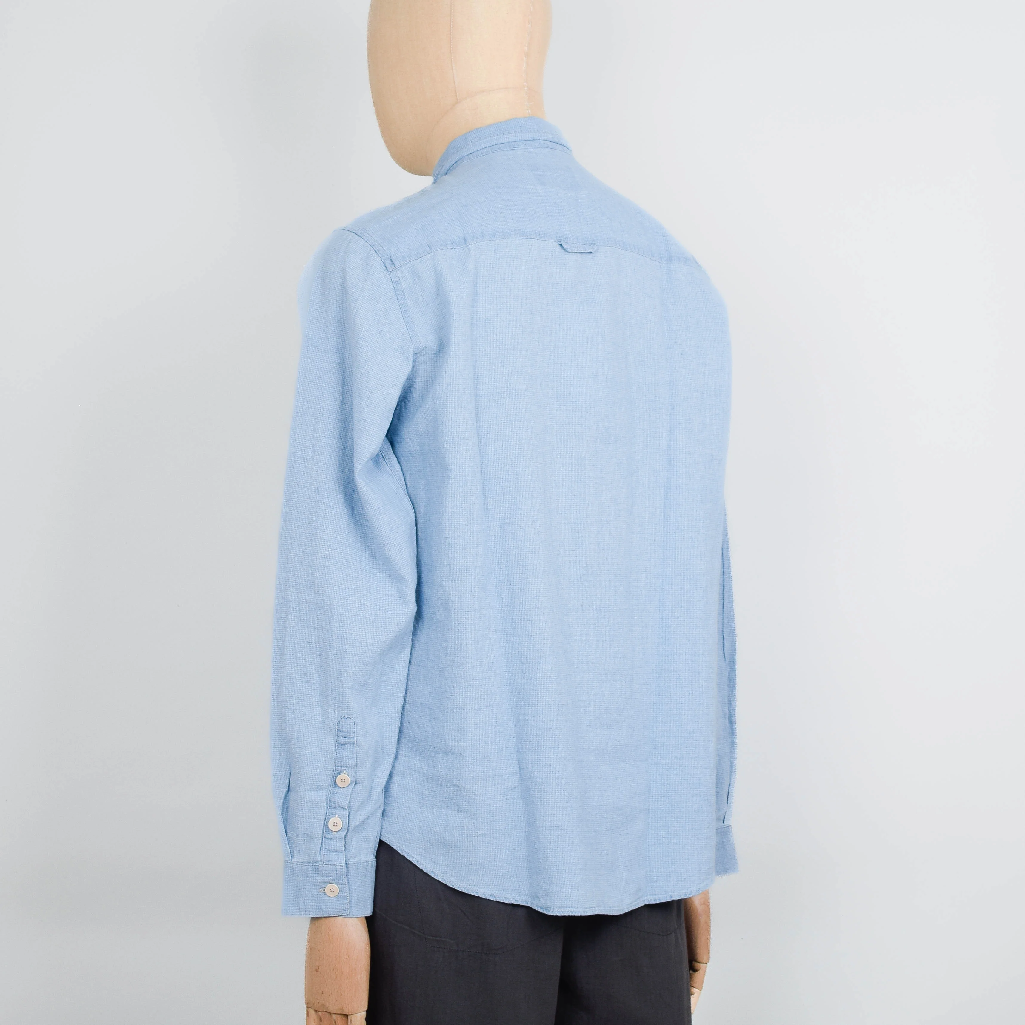 Folk Relaxed Fit Shirt - Indigo Microcheck - Image 3