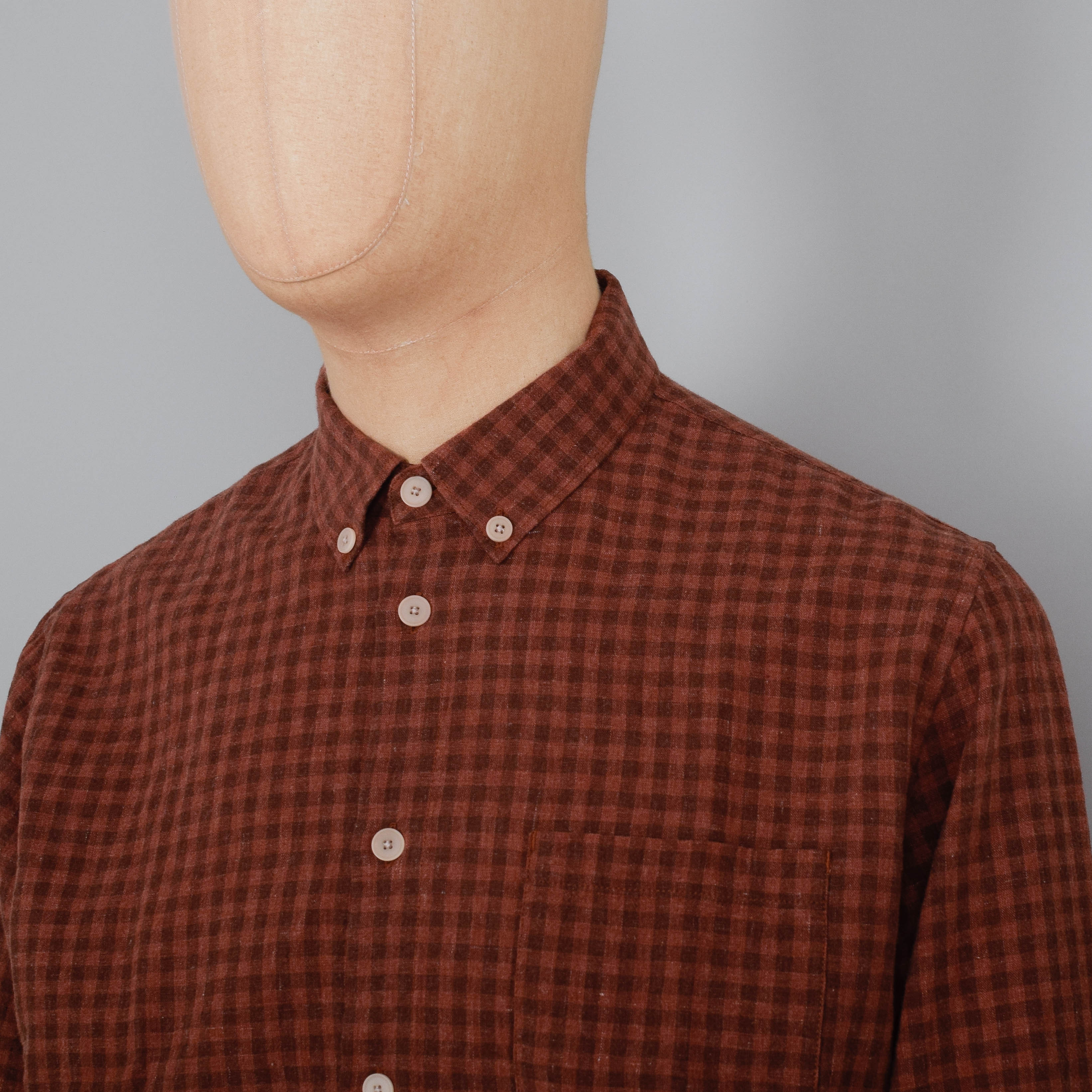 Folk Relaxed Fit Shirt - Rust Gingham - Image 2