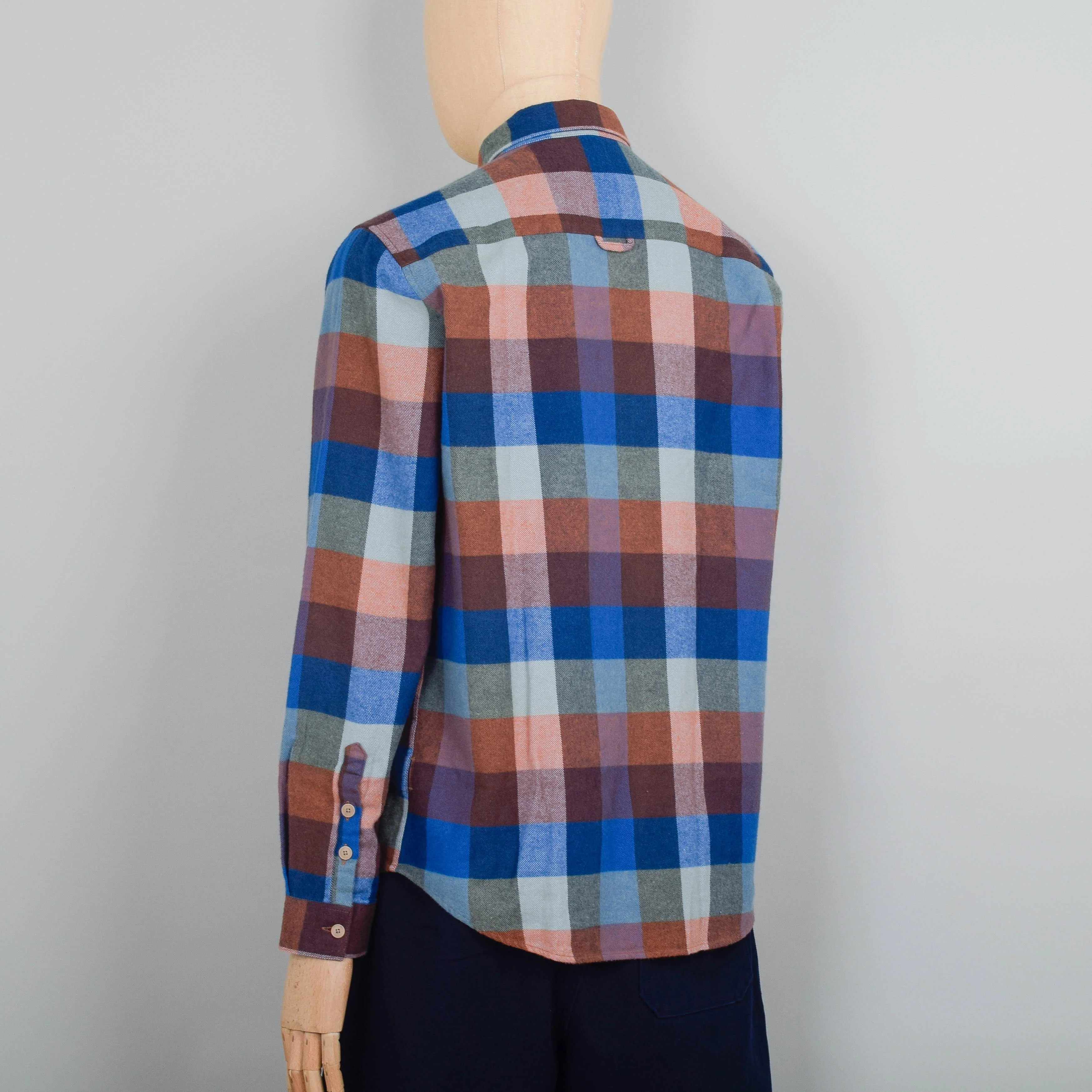 Folk Relaxed Fit Shirt - Rust Navy Mix - Image 3
