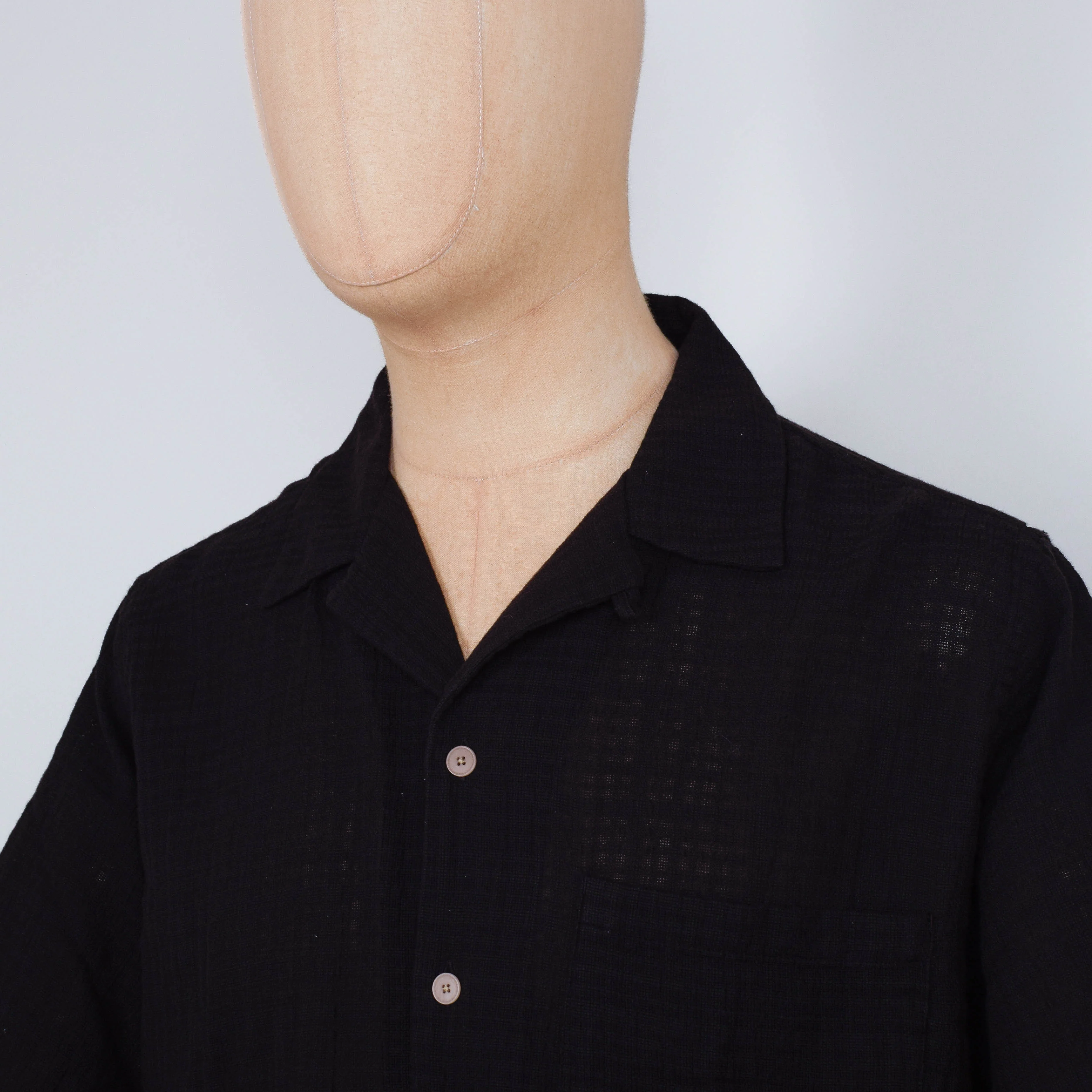 Folk Relaxed Soft Collar Shirt - Soft Black - Image 2