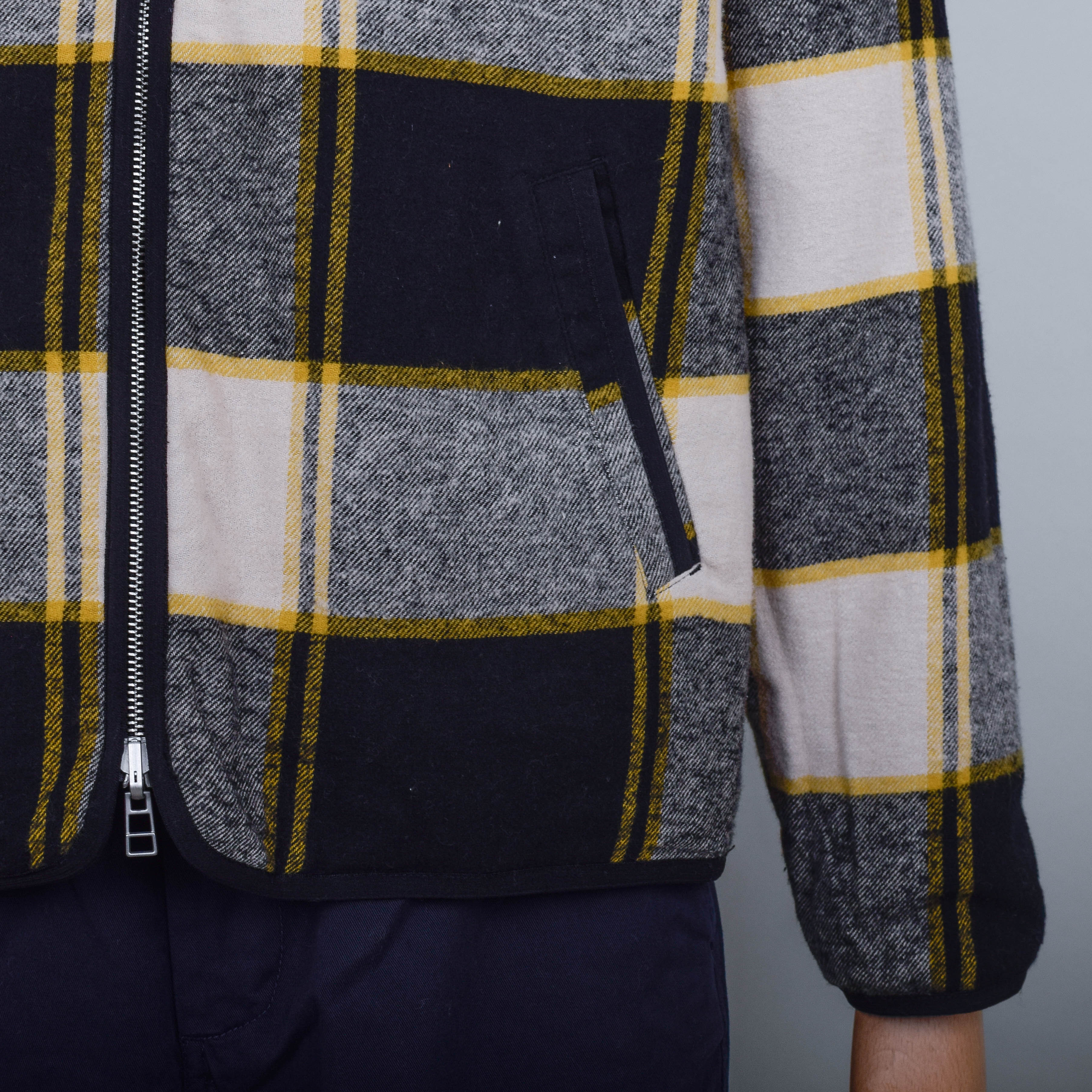 Folk Reversible Liner - Mustard Black Check - Image 3