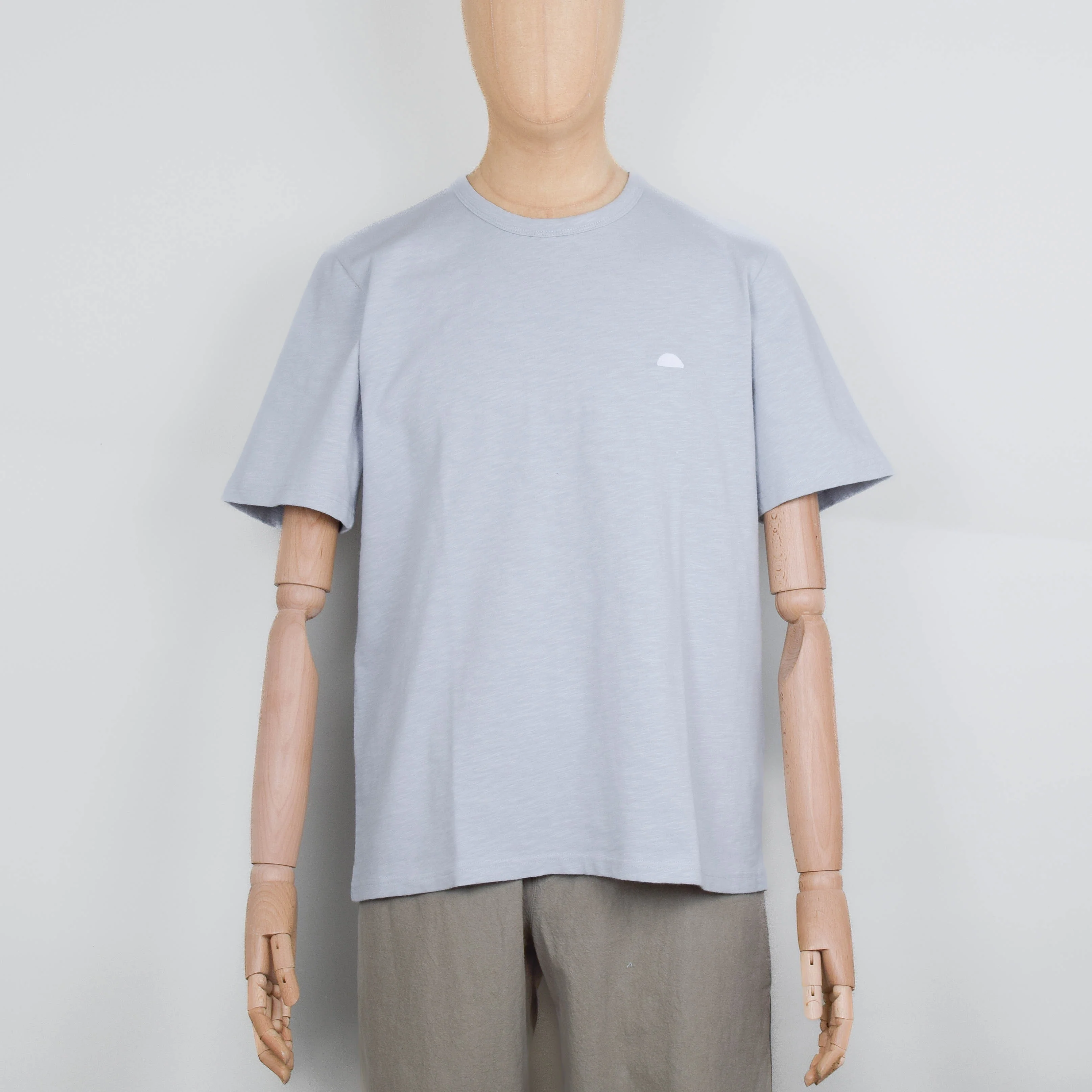 Folk Slub Tee - Mineral Blue