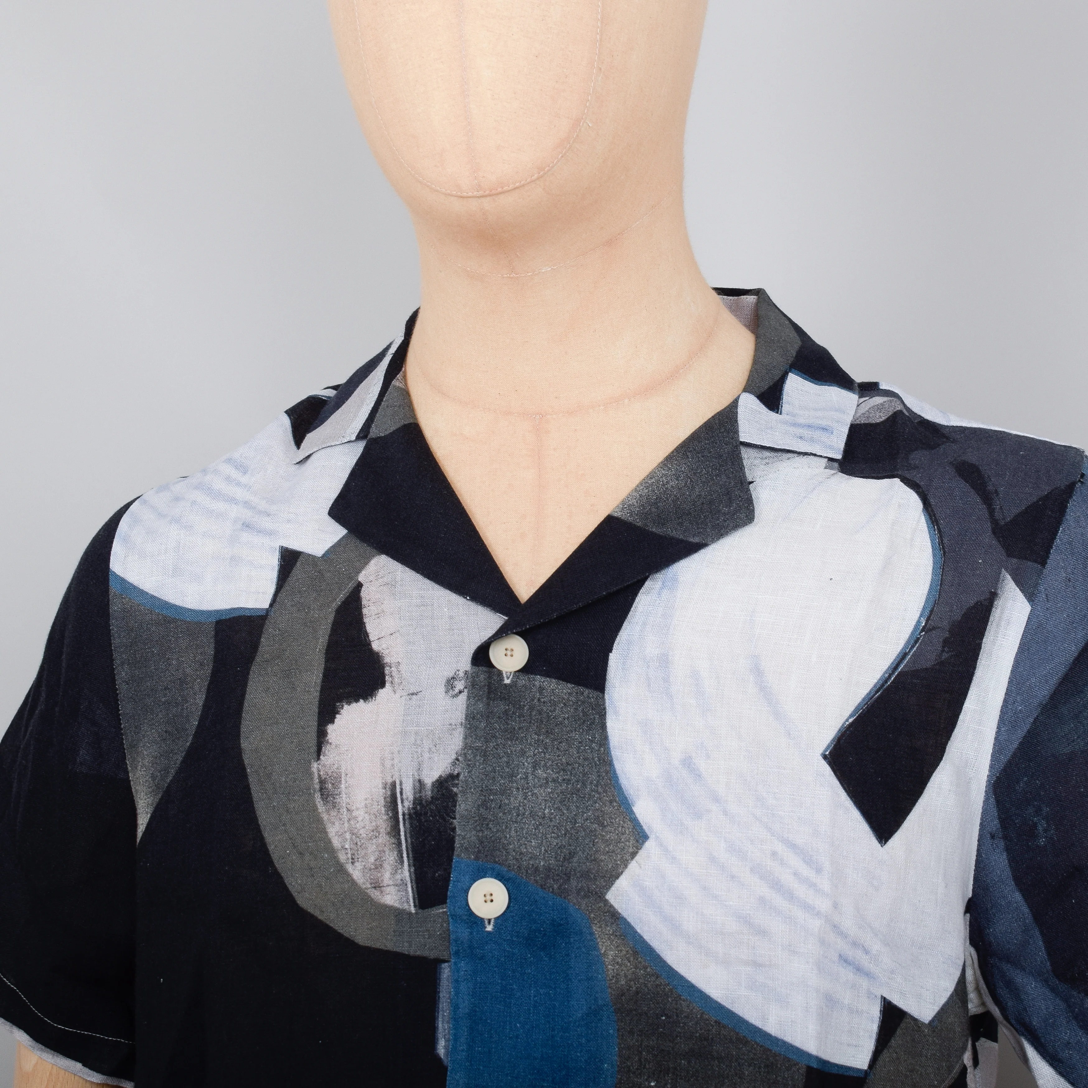 Folk Soft Collar Shirt SS - Woad Multi Dot - Image 2