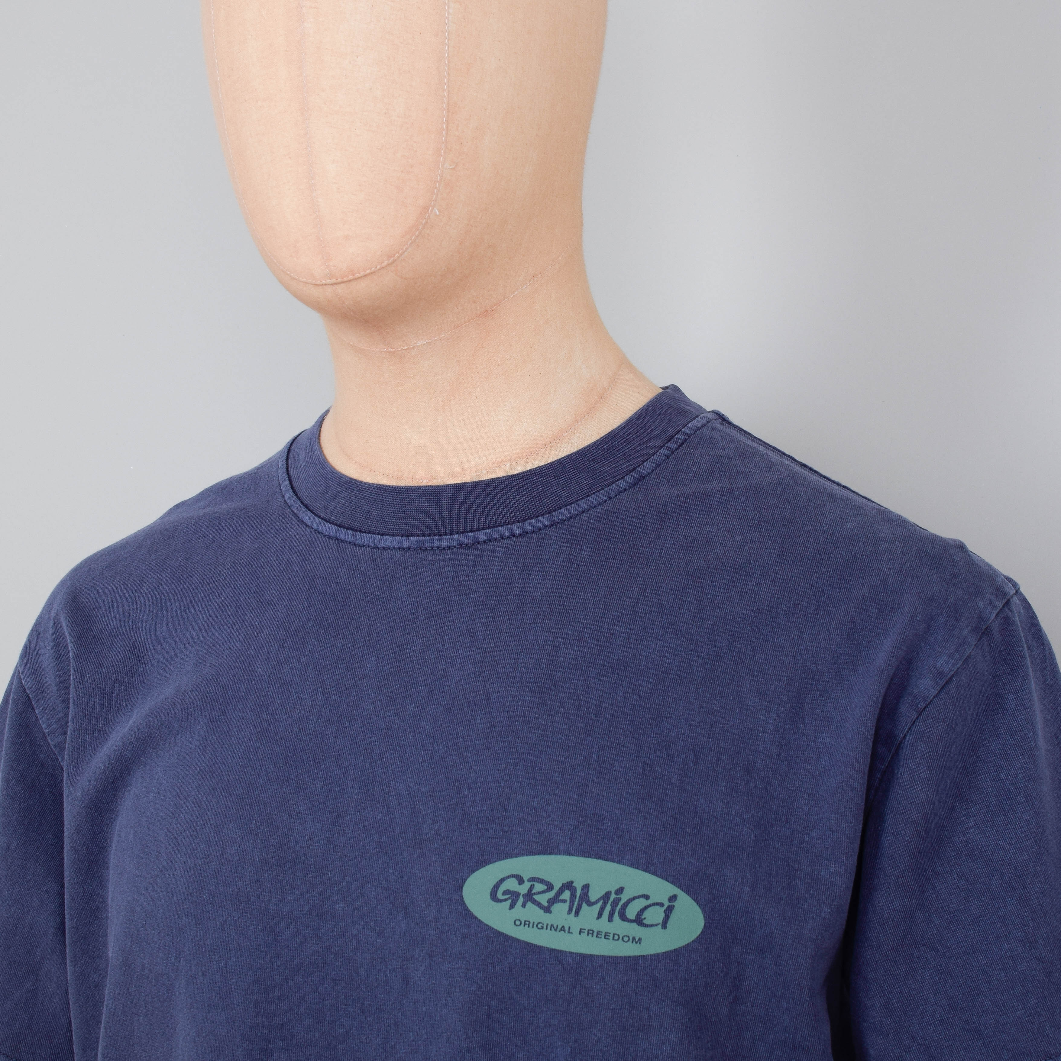 Gramicci Original Freedom Oval Tee - Navy - Image 3