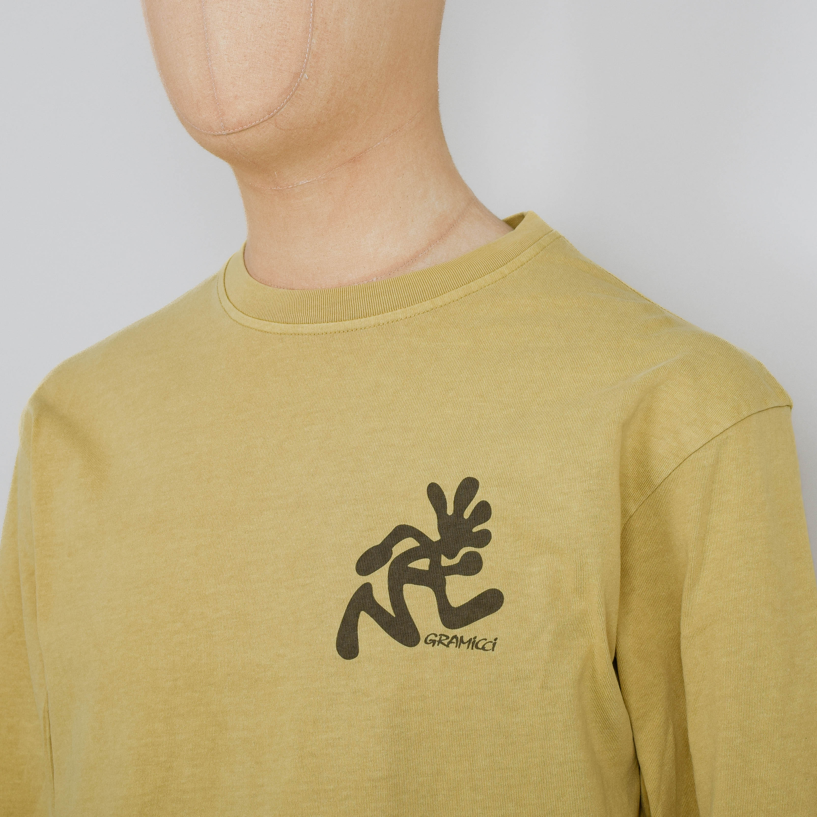 Gramicci Running Man L/S Tee Pigment Dyed - Sulphur - Image 3