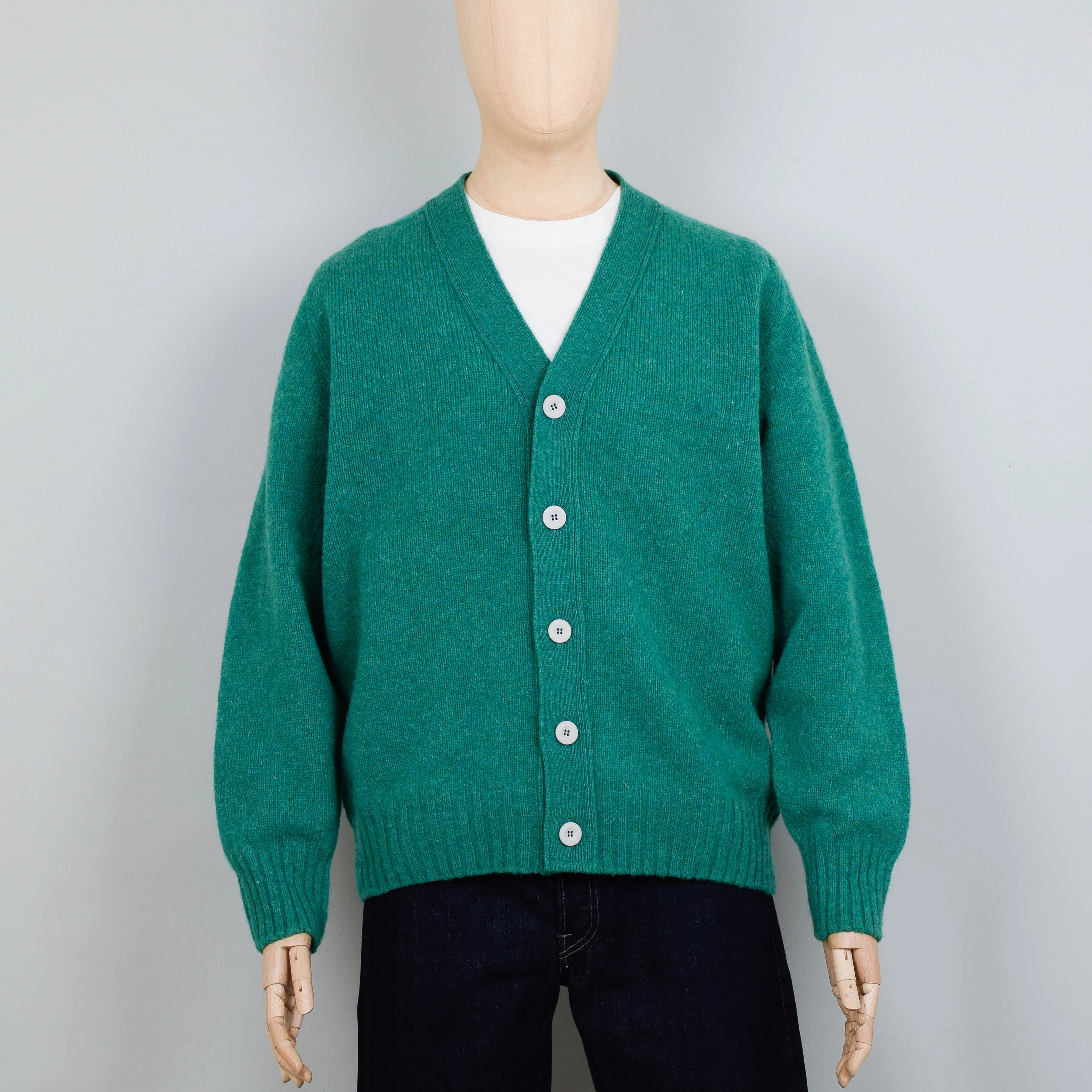 Howlin' Shaggy Bear Cardigan - Greendream