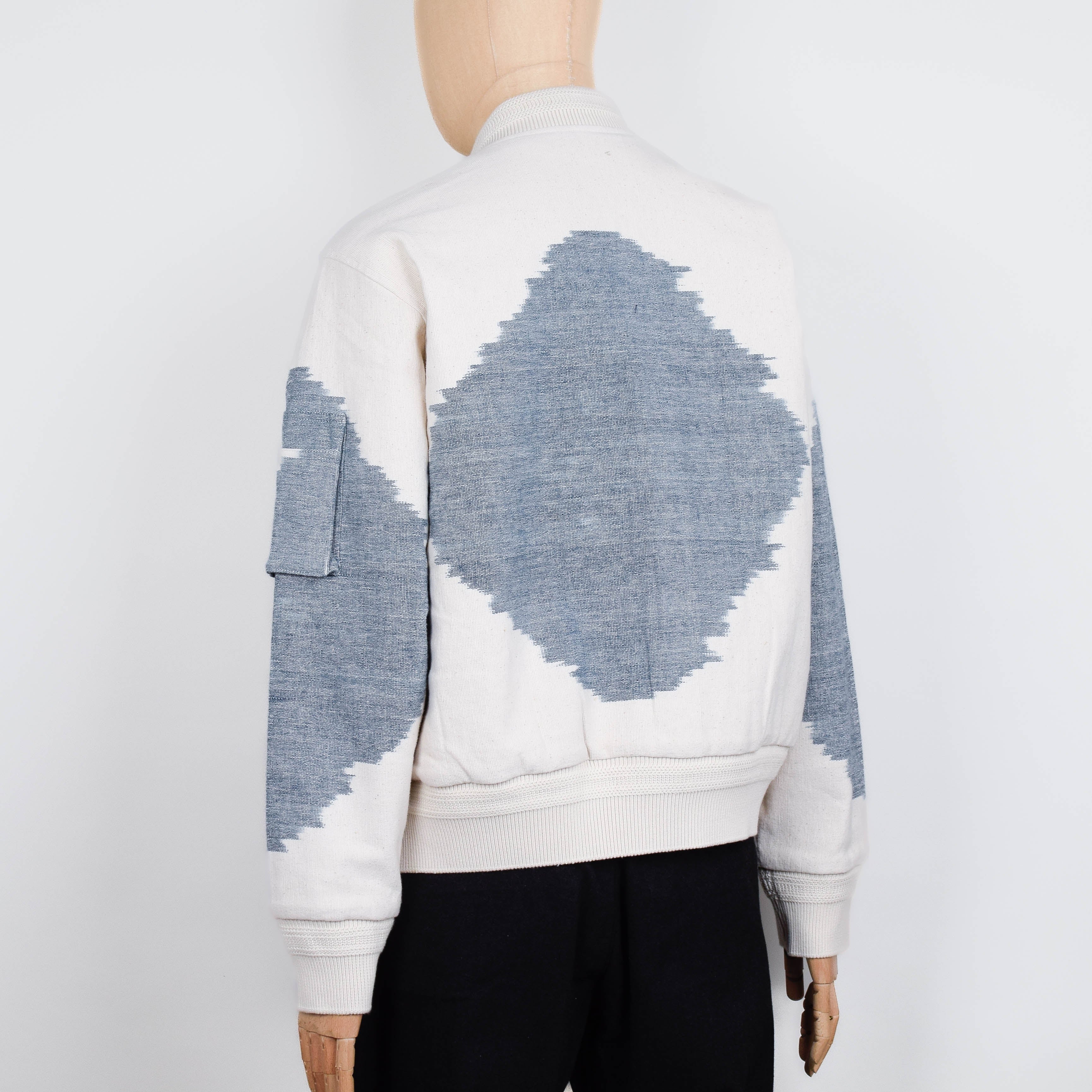 Kardo Max IKAT 65 Jacket - Off White / Air Blue - Image 3