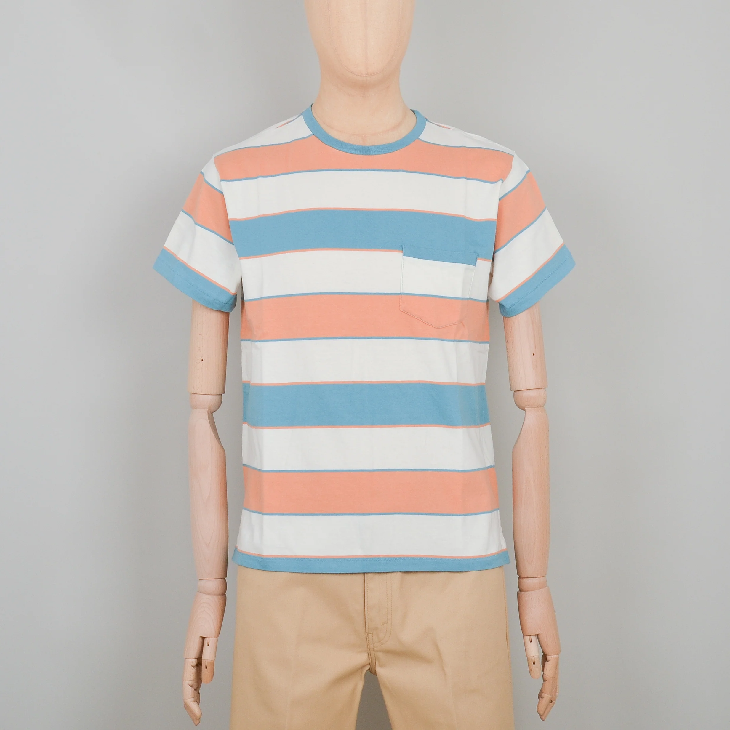Levi's Vintage Clothing 1940's Split Hem Tee - Sunset Orange Blue